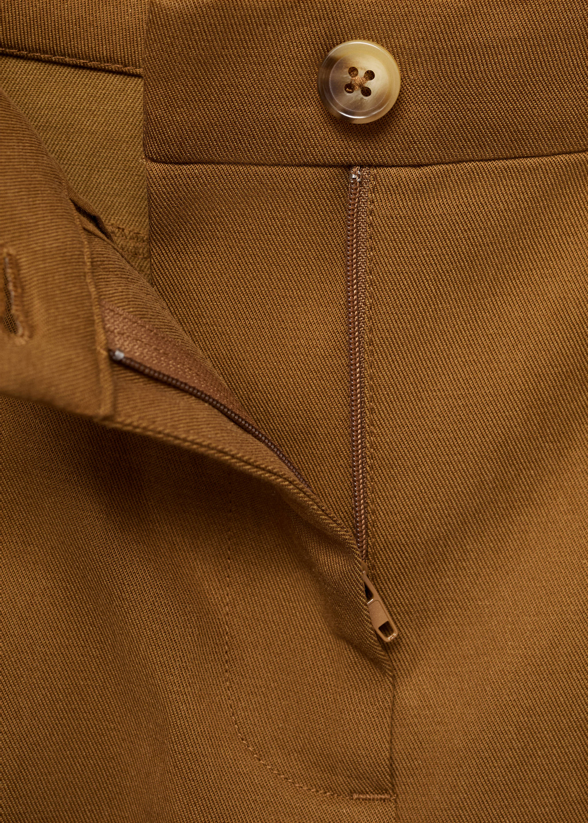 Wide leg trousers in cotton and lyocell blend - Details of the article 0