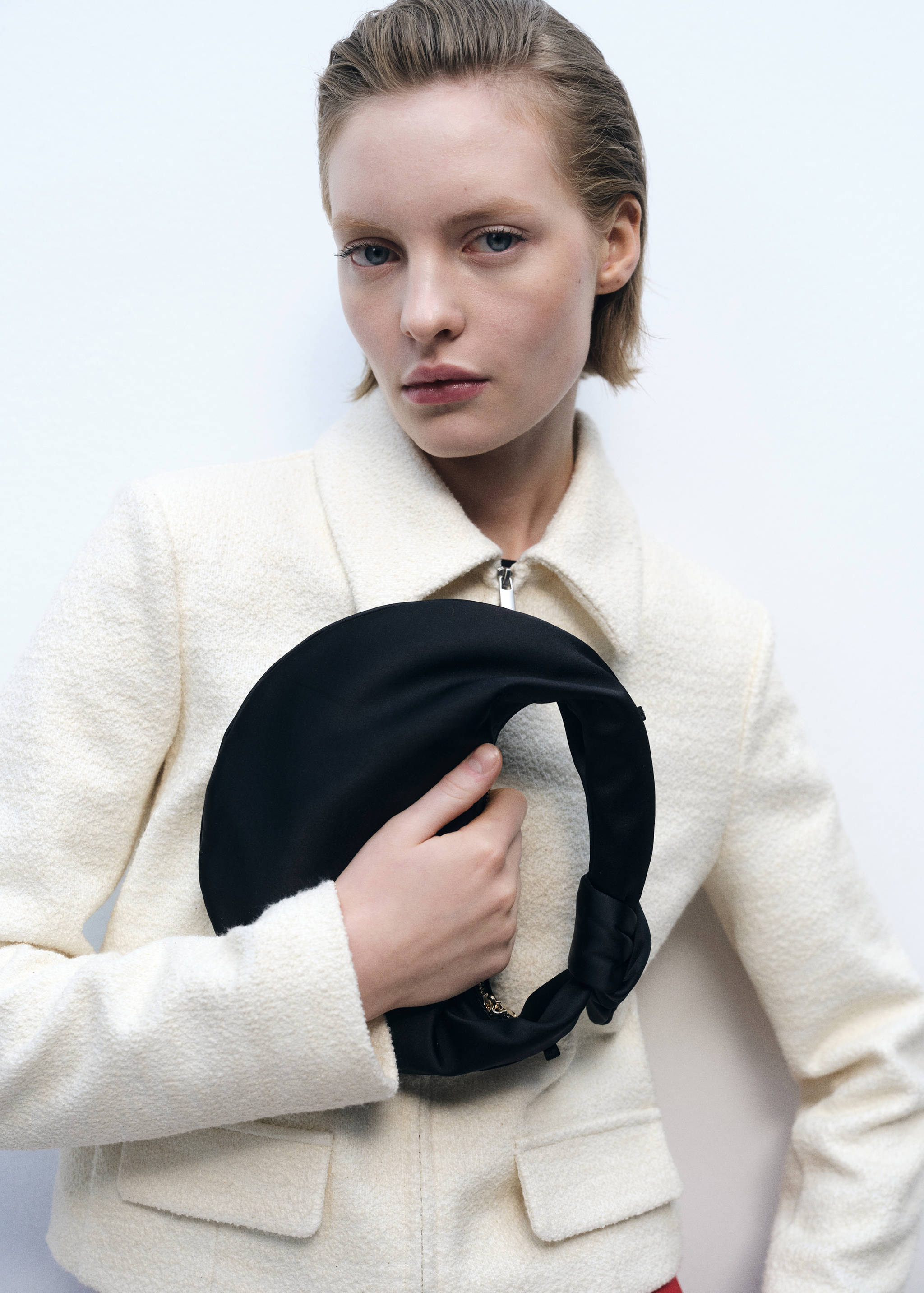 Cotton-blend jacket with lapel - Details of the article 1