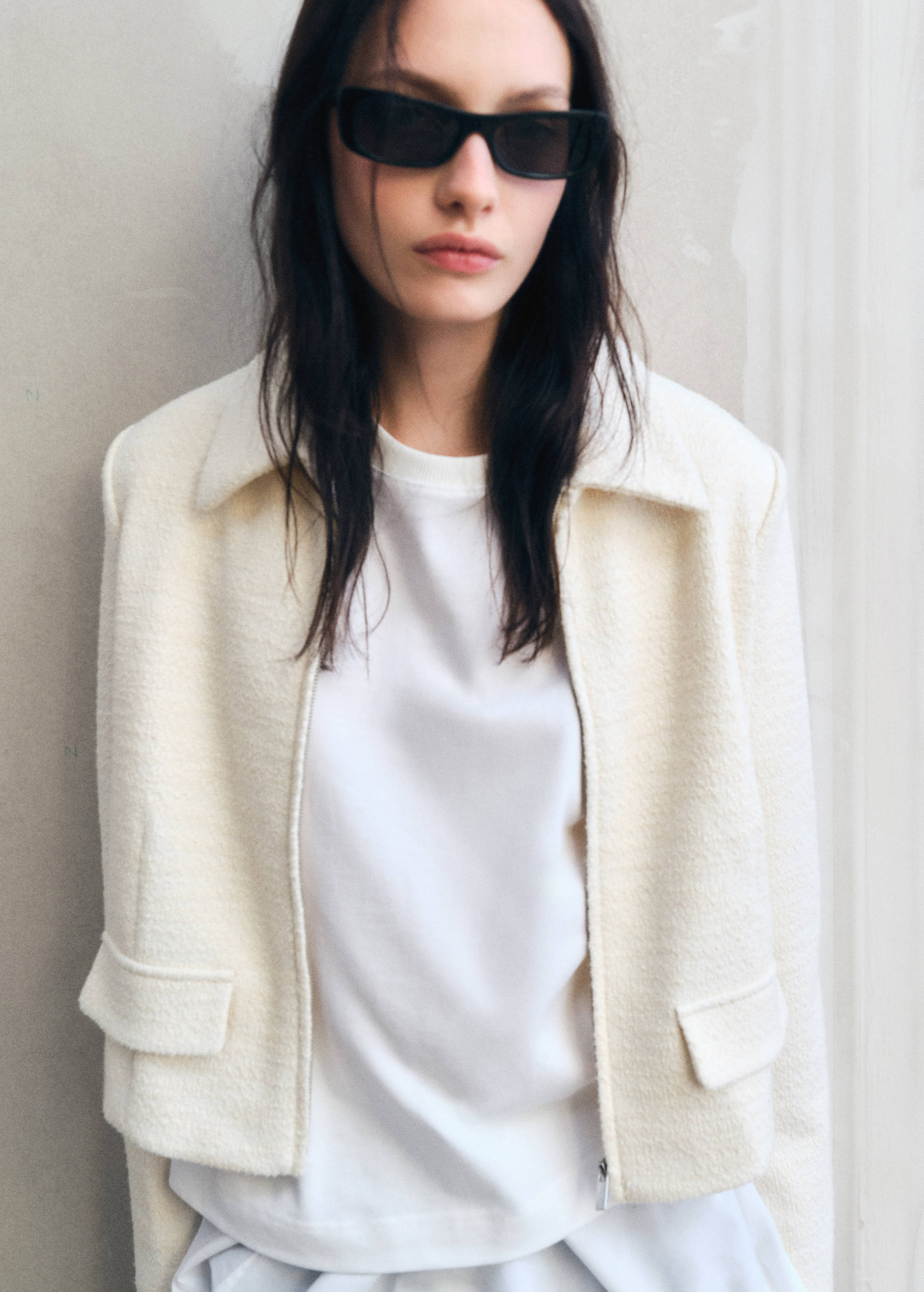 Cotton-blend jacket with lapel - Details of the article 6