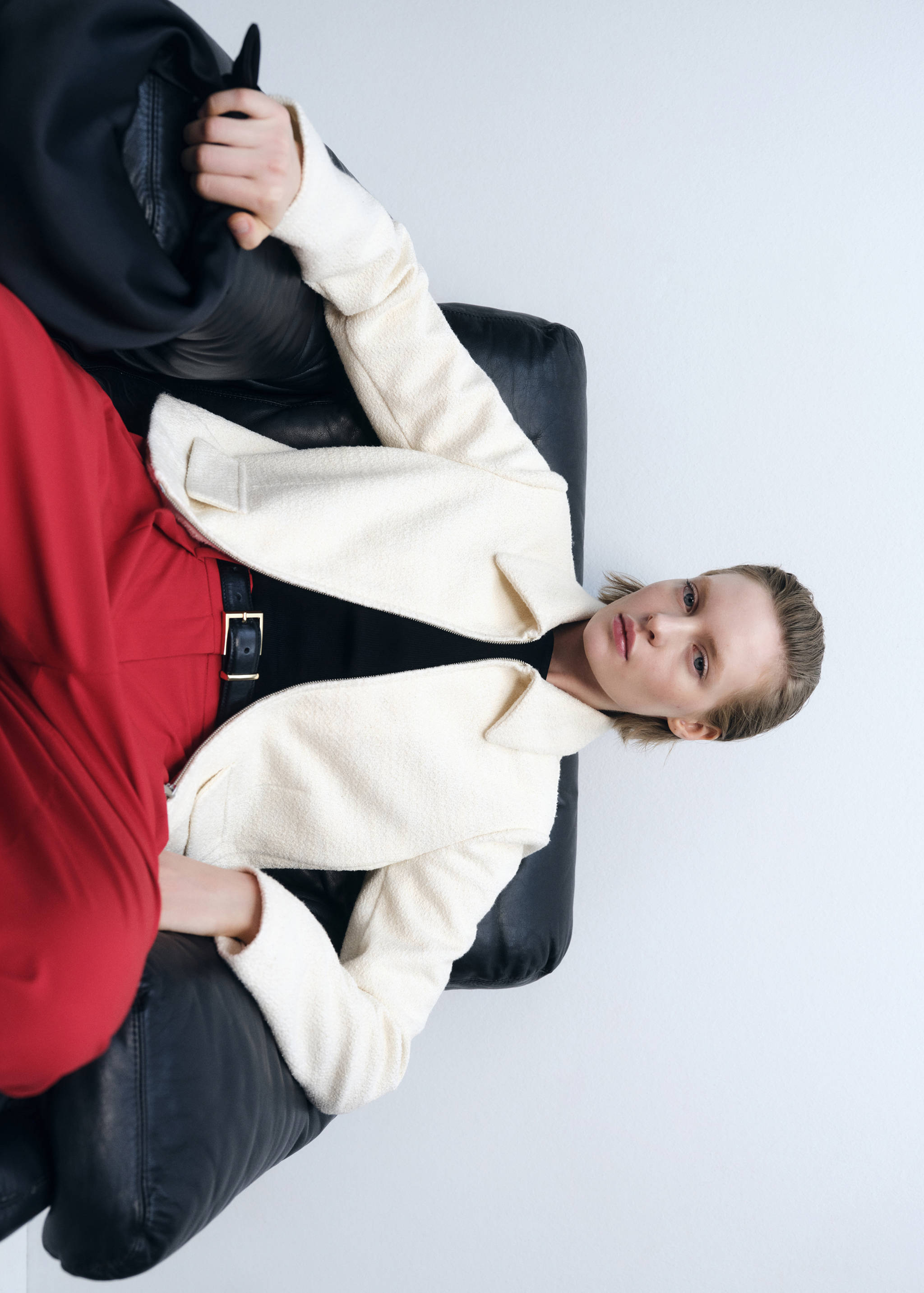 Cotton-blend jacket with lapel - Details of the article 2