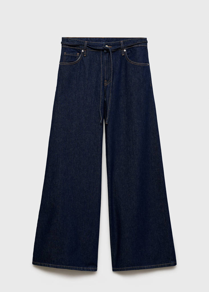 Low-rise wide-leg jeans