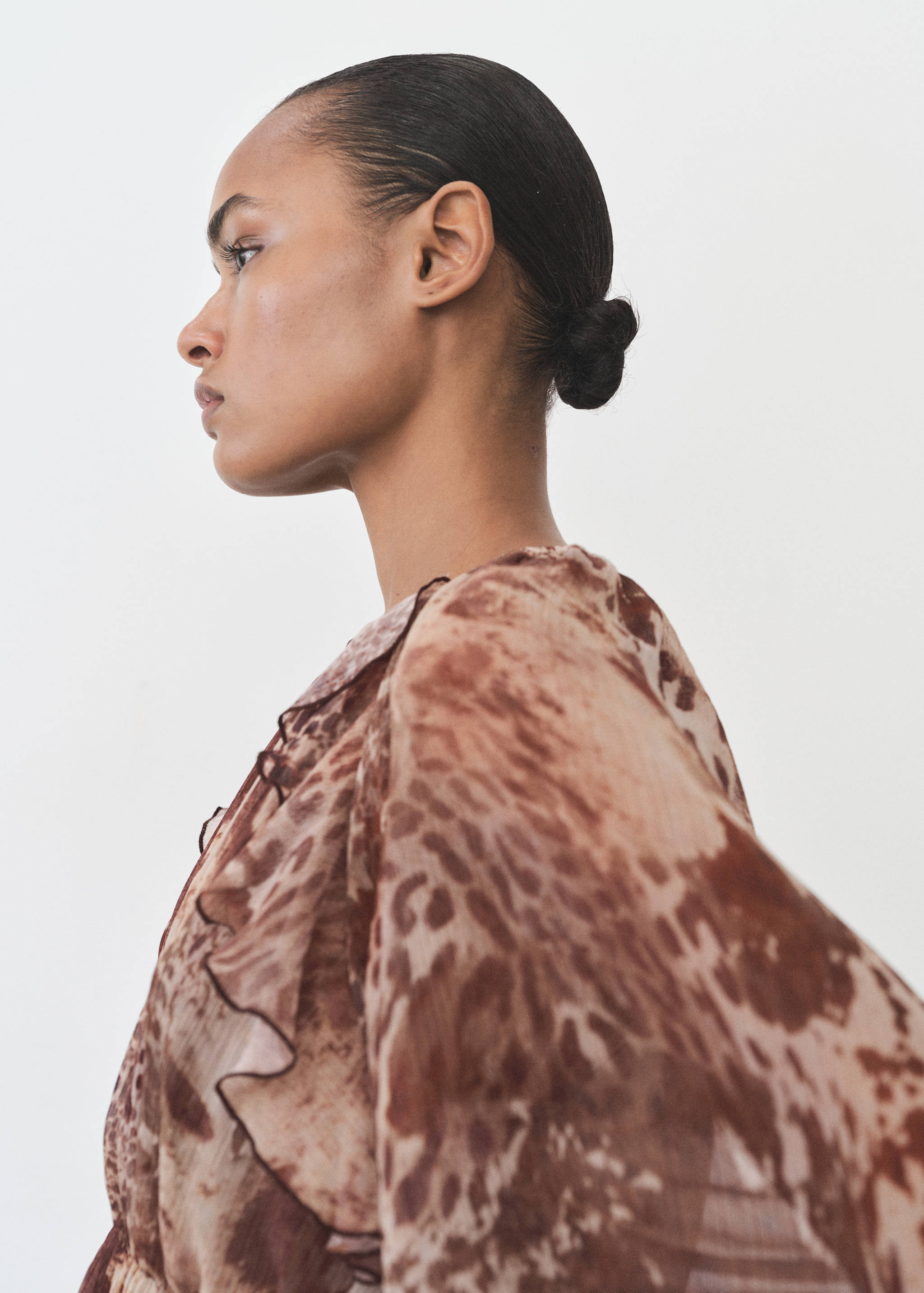 Vestido corto estampado volantes - Detalle del artículo 1