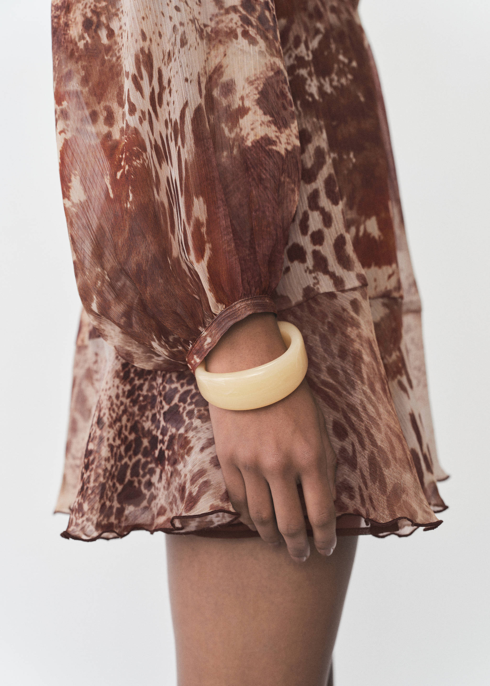 Vestido corto estampado volantes - Detalle del artículo 6