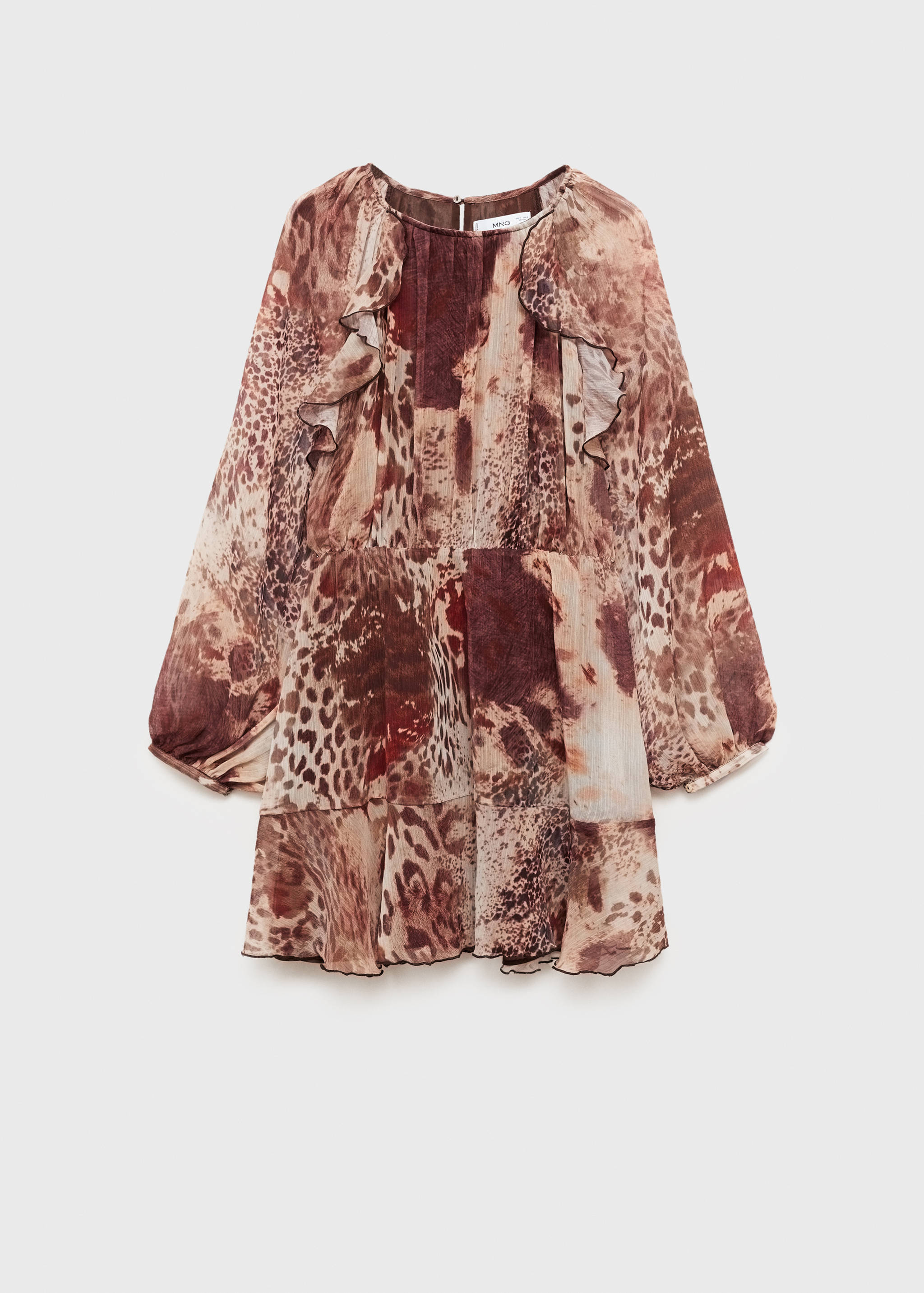 Vestido corto estampado volantes - Artículo sin modelo