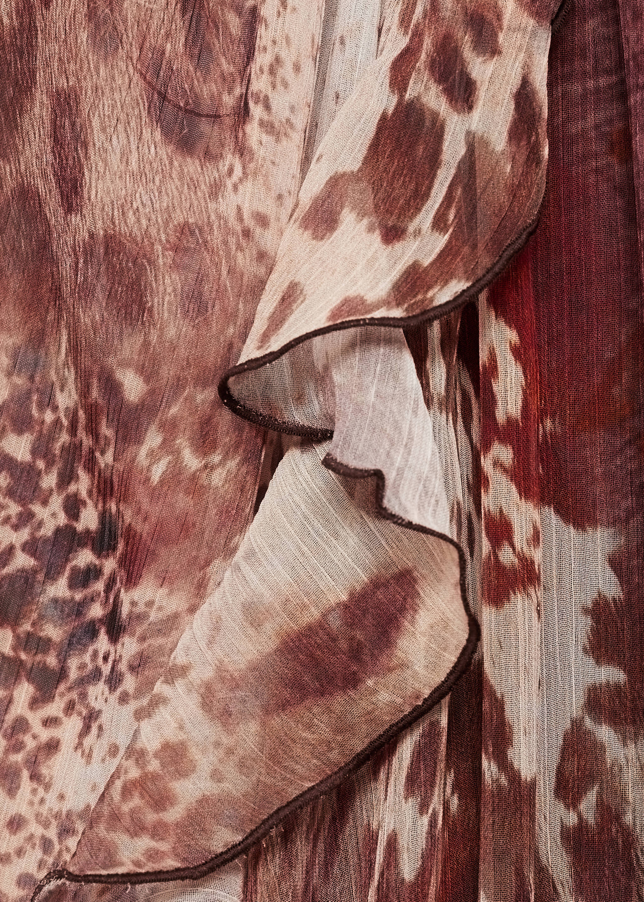 Vestido corto estampado volantes - Detalle del artículo 8