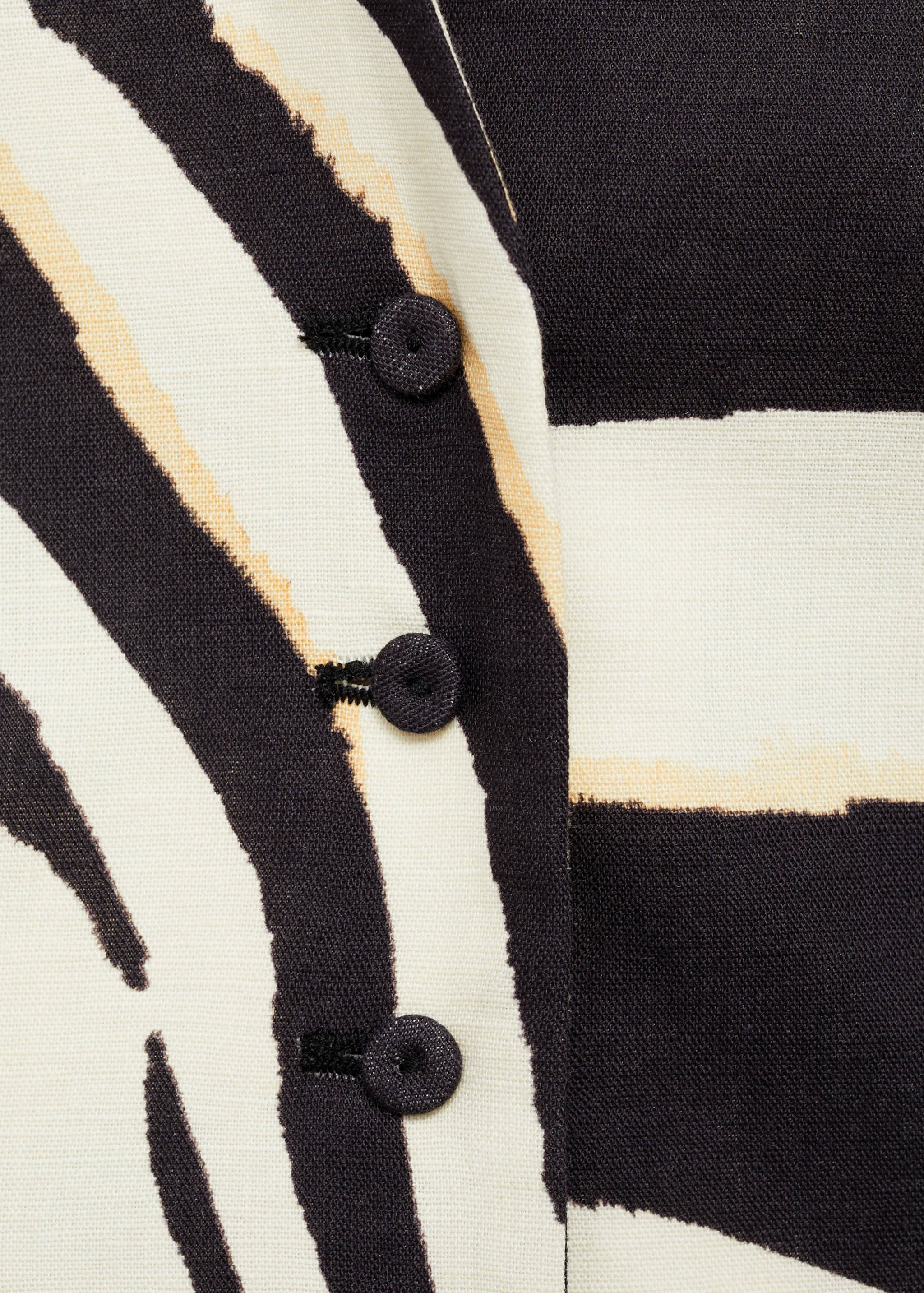 Linen zebra-print halter waistcoat - Details of the article 8