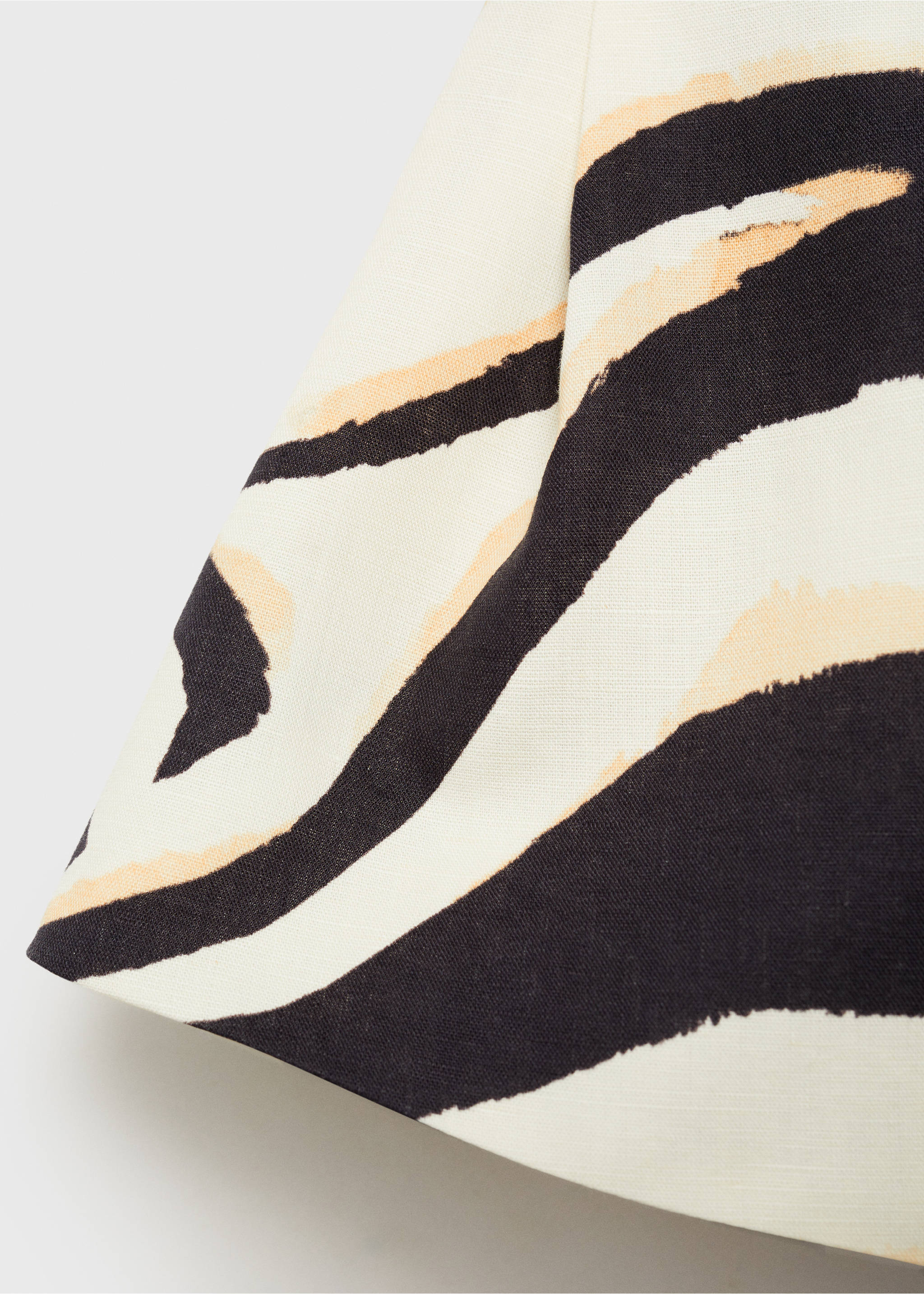 Chaleco halter lino cebra - Detalle del artículo 0, Beige. Ref: 87095768-00.