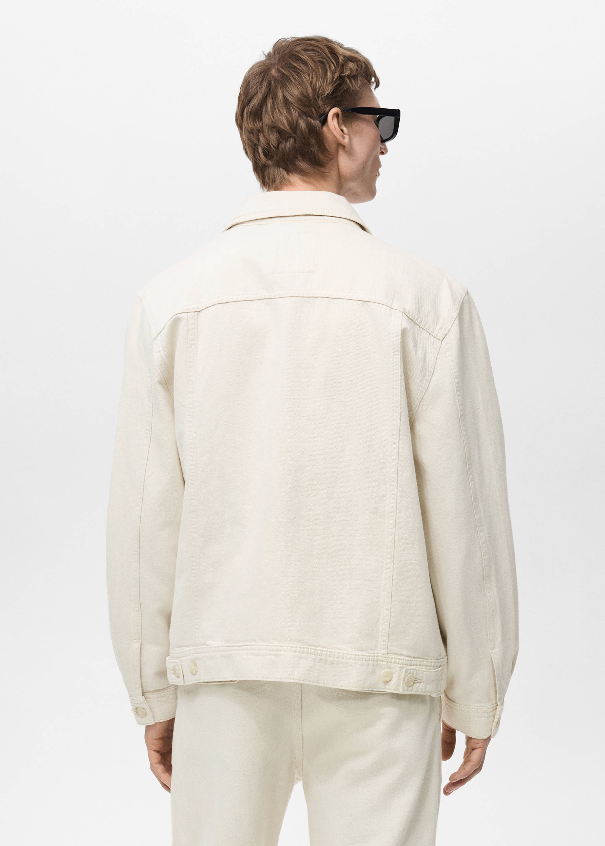 Linen-blend jacket with pockets - Reverse of the article