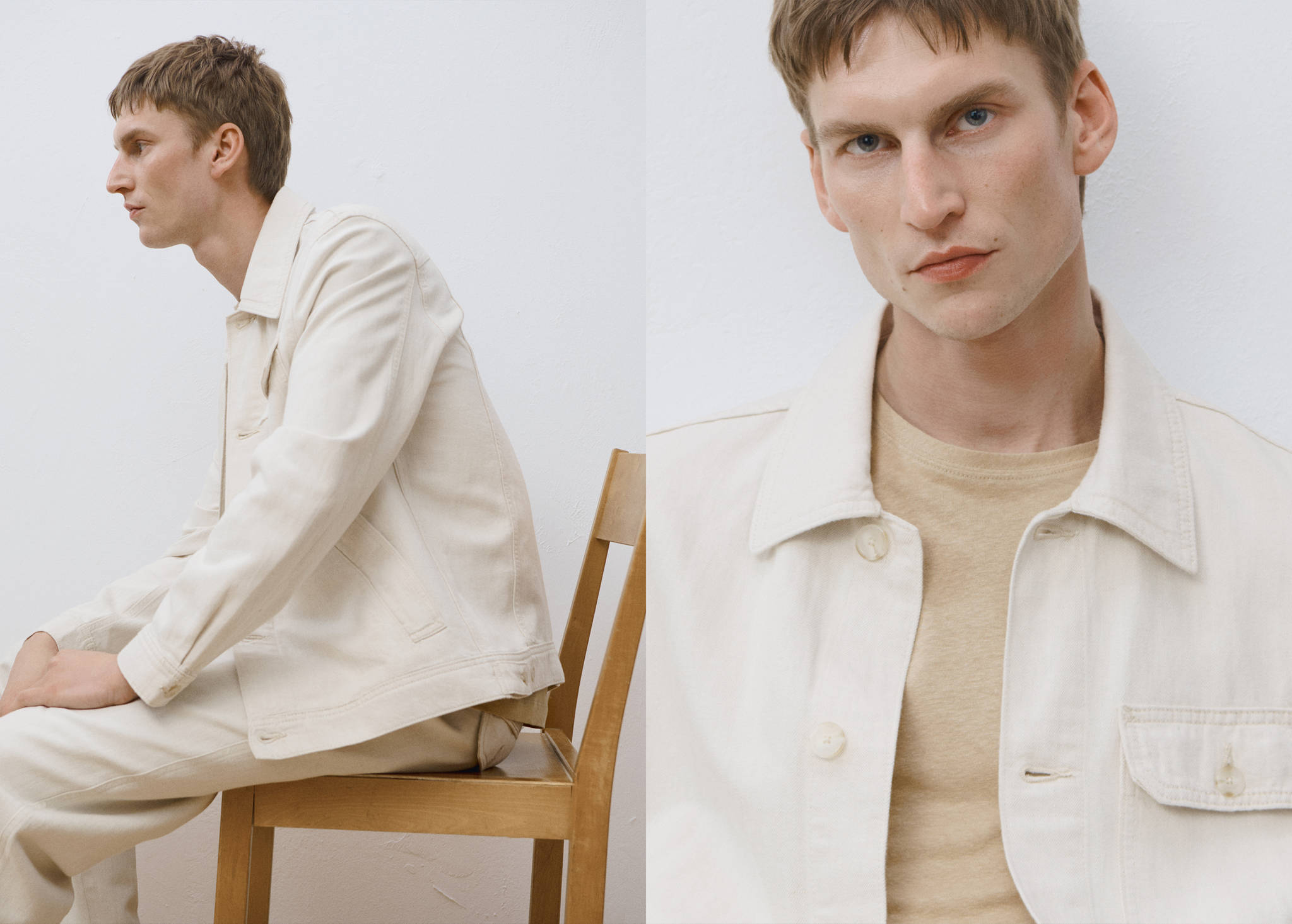Linen-blend jacket with pockets - Panoramic plane