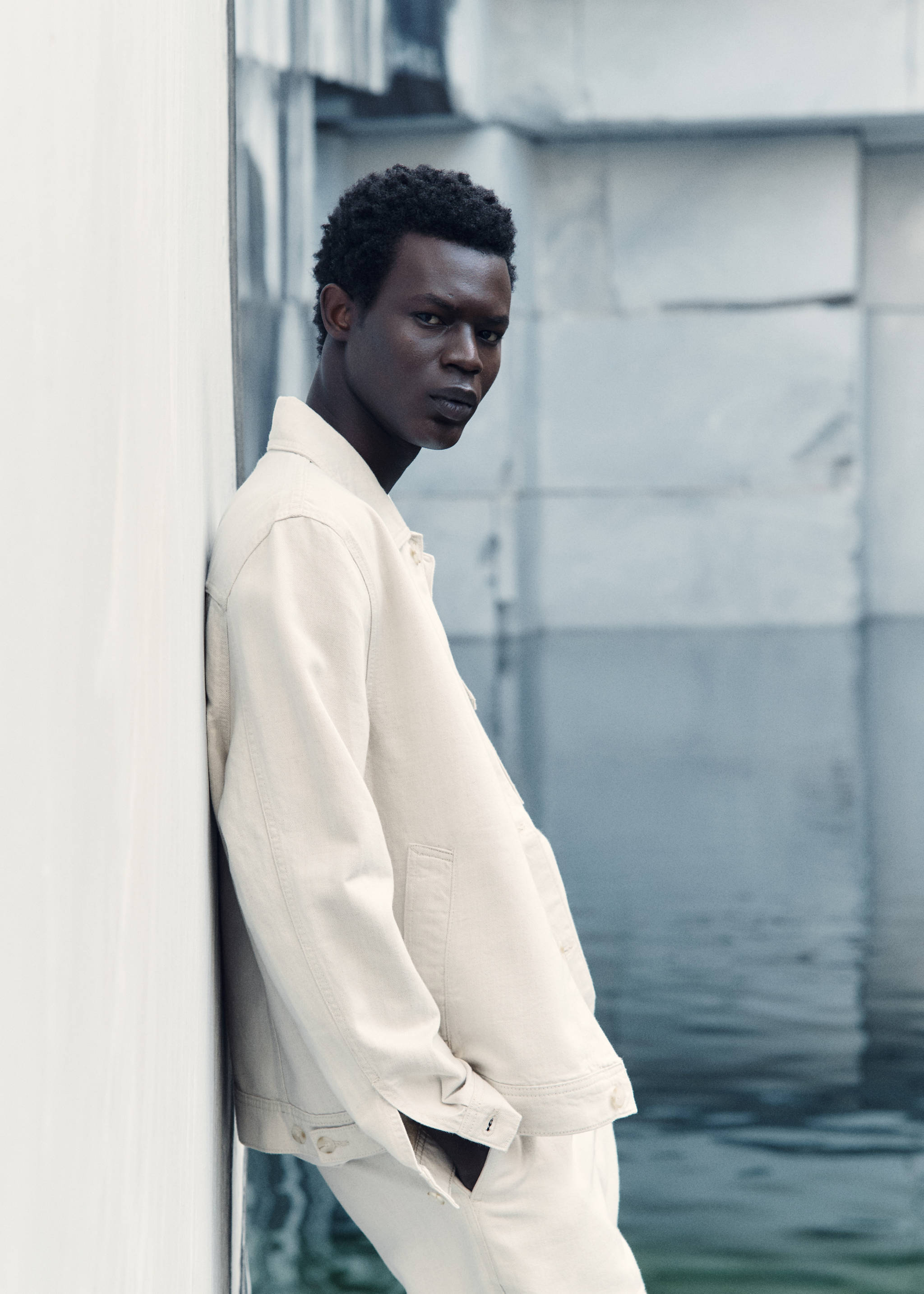 Jasje met zak van een linnen- en katoenblend - Detail van het artikel 3