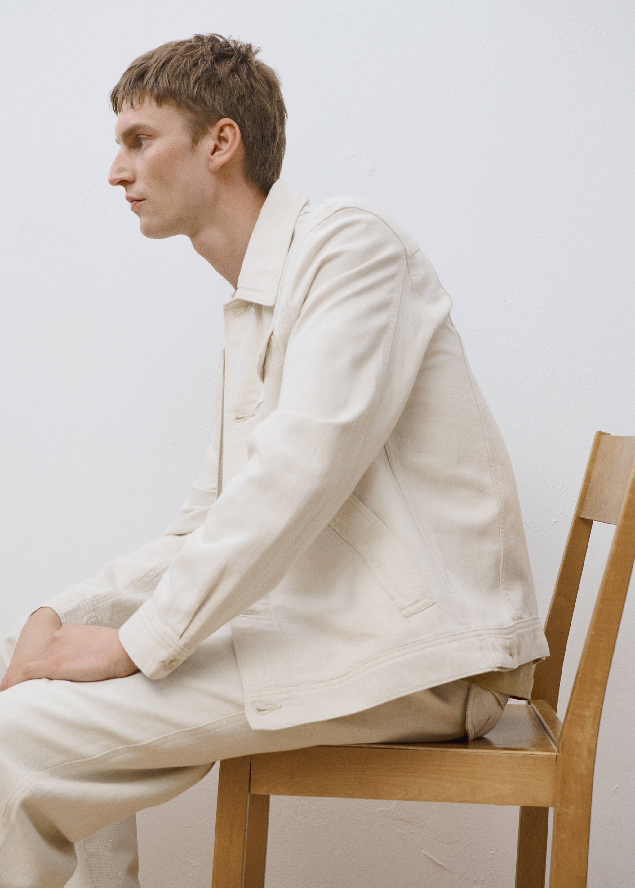 Jasje met zak van een linnen- en katoenblend - Detail van het artikel 5