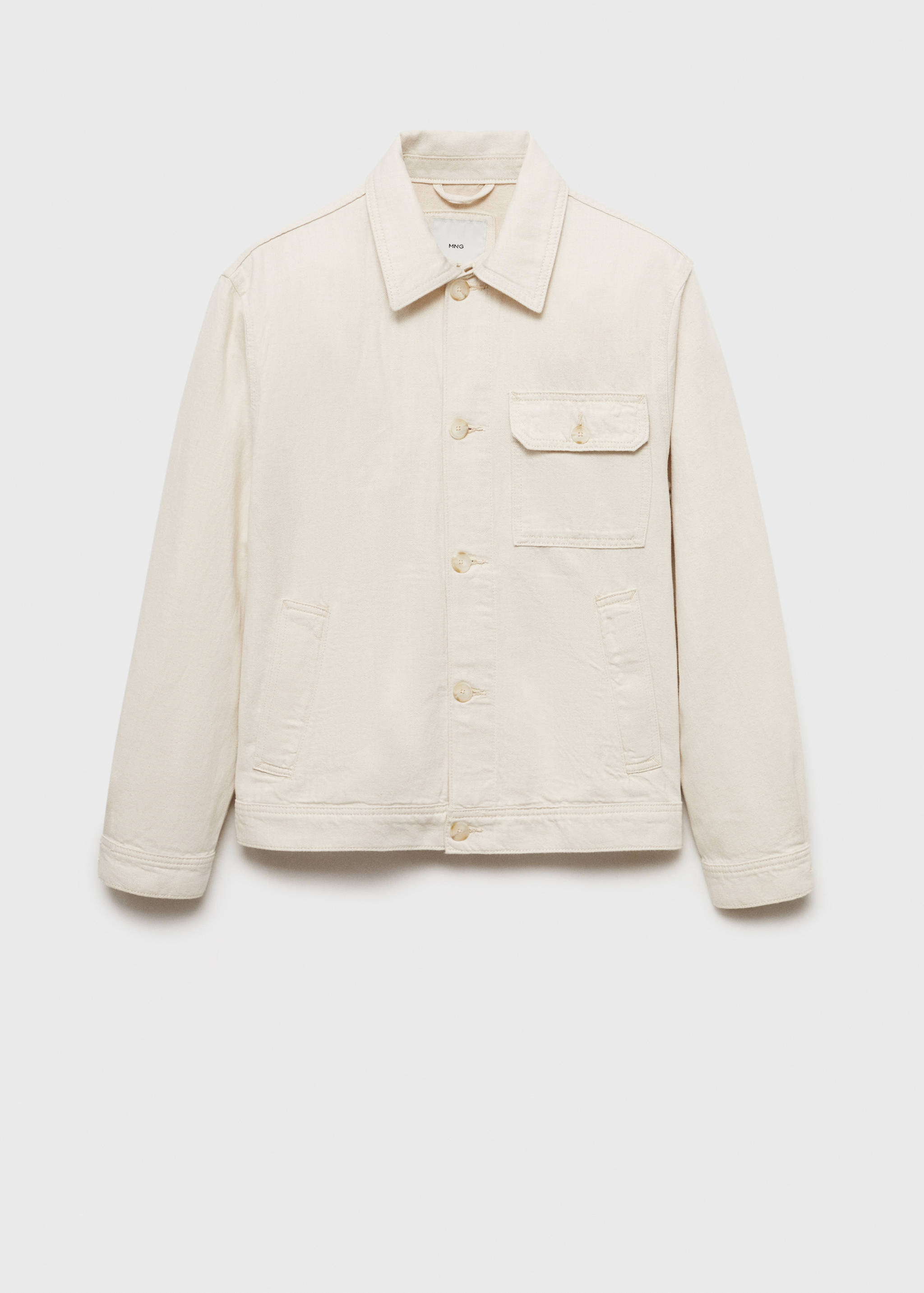 Linen-blend jacket with pockets - Article without model