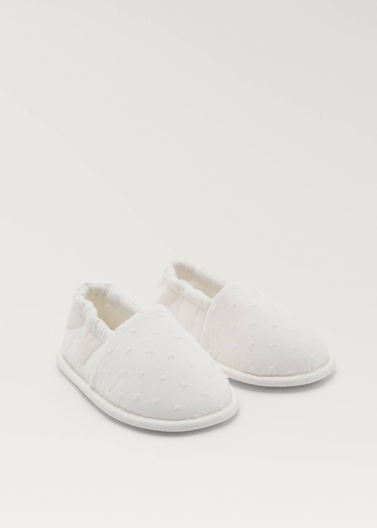 Poplin slippers — White