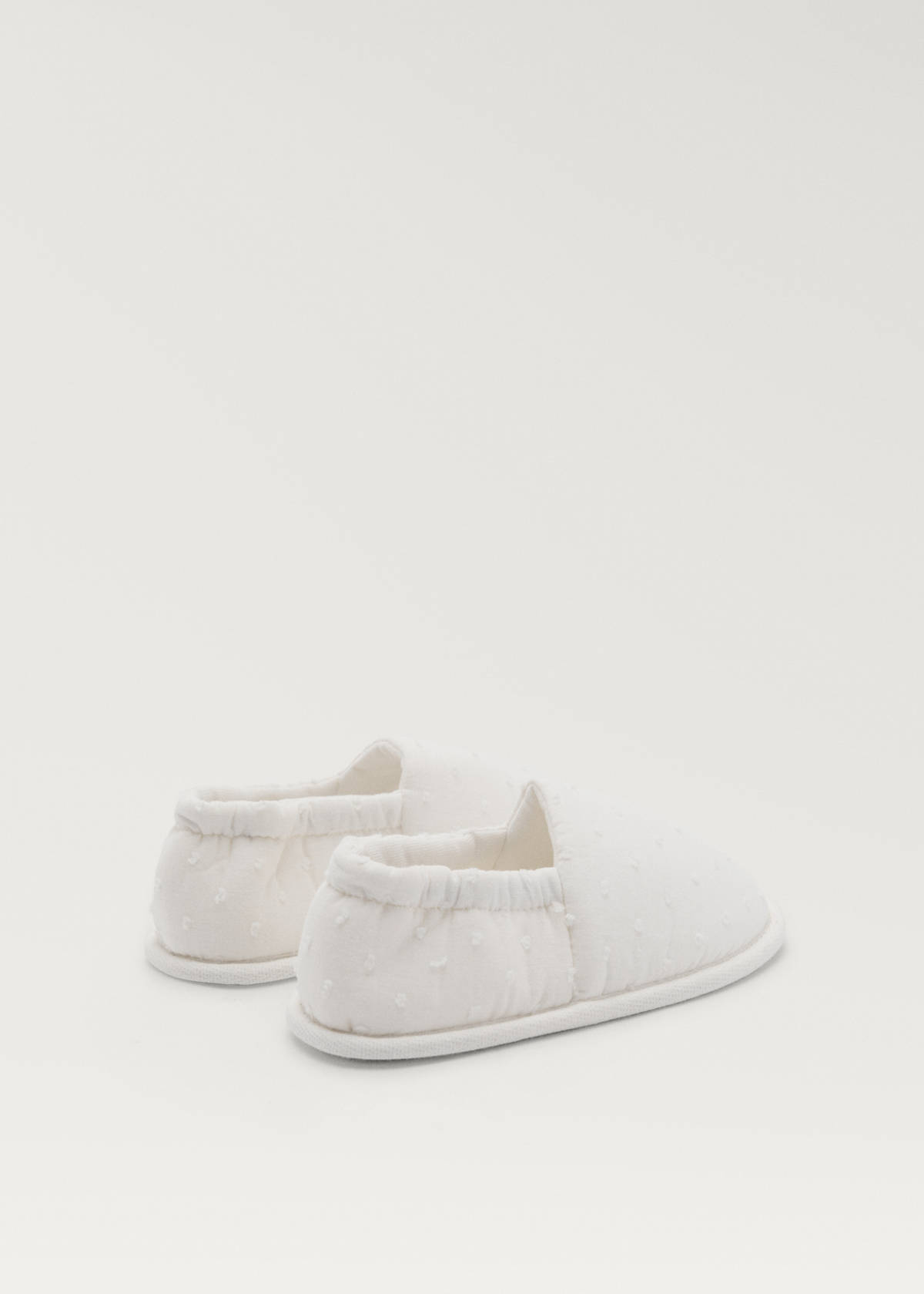 Poplin slippers — White