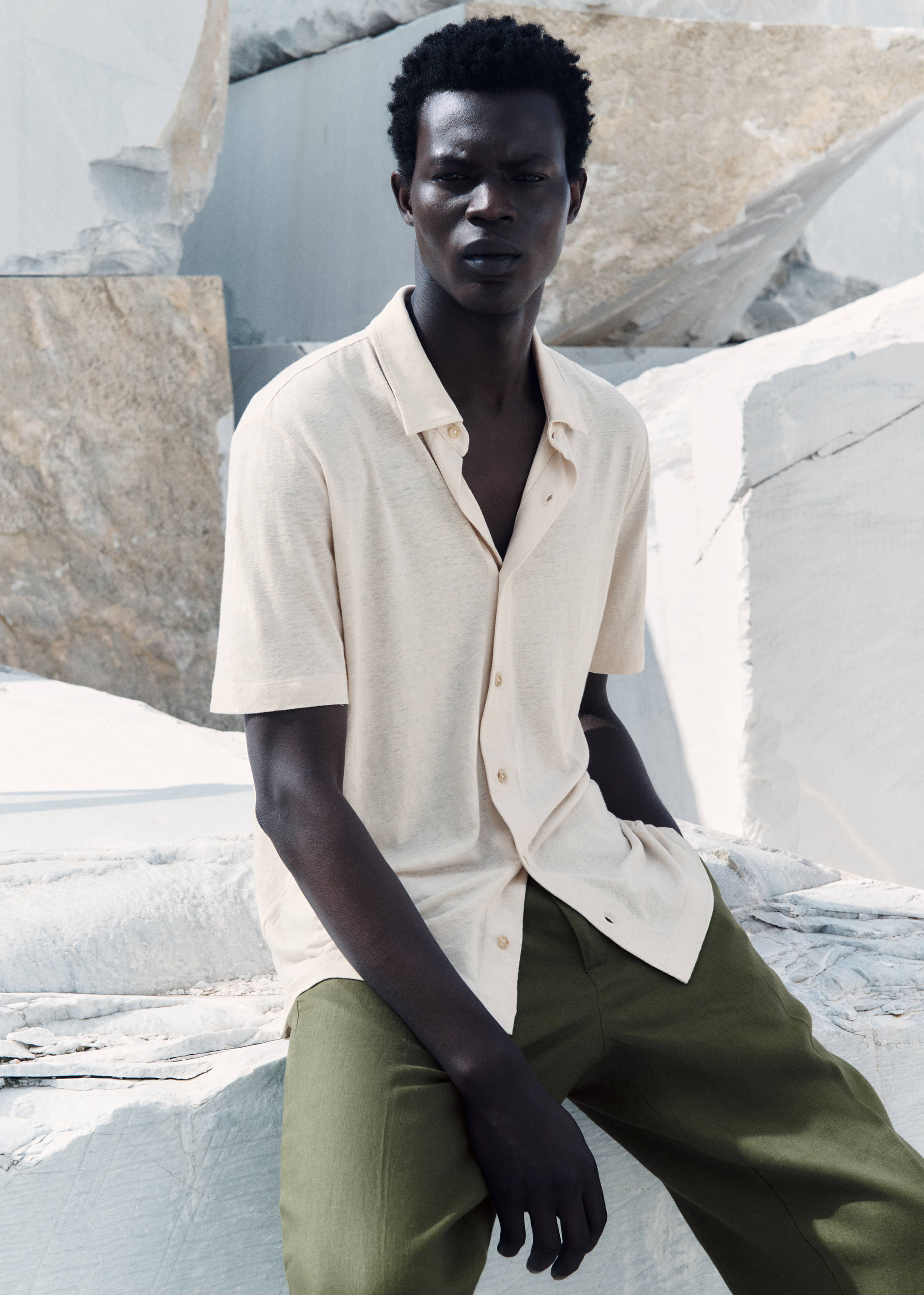 قميص بحجم متوسط من الكتان - تفاصيل المنتج 5