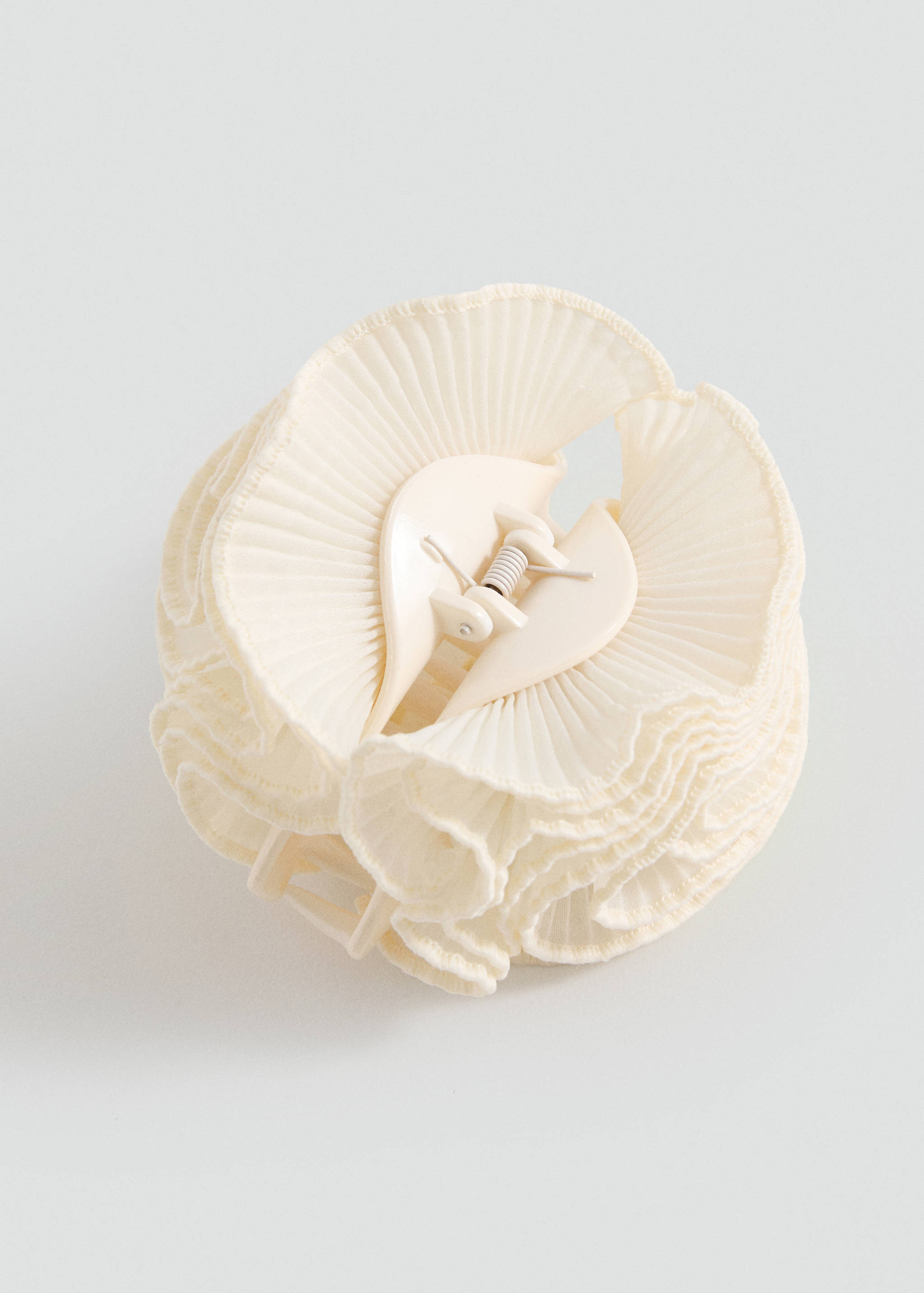 Textured-flower hair clip - Medium plane