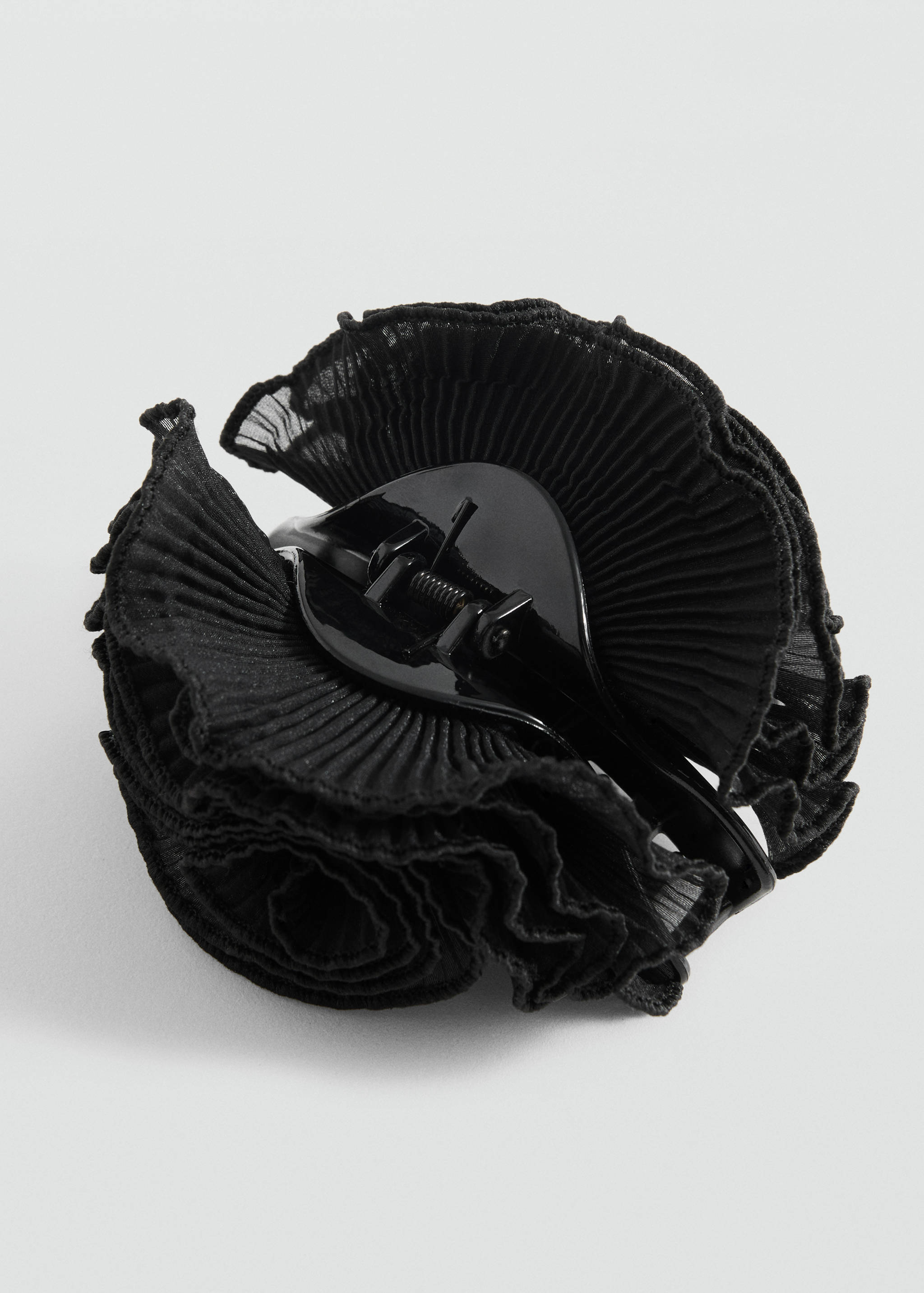 Textured-flower hair clip - Medium plane