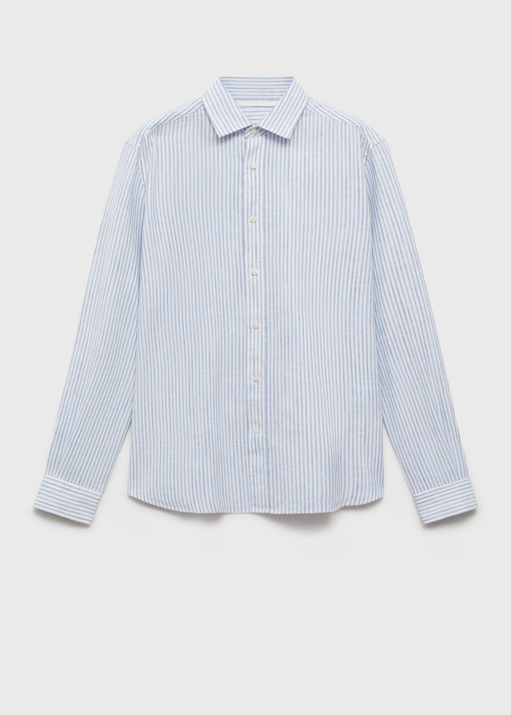 Regular fit striped linen shirt - Article without model