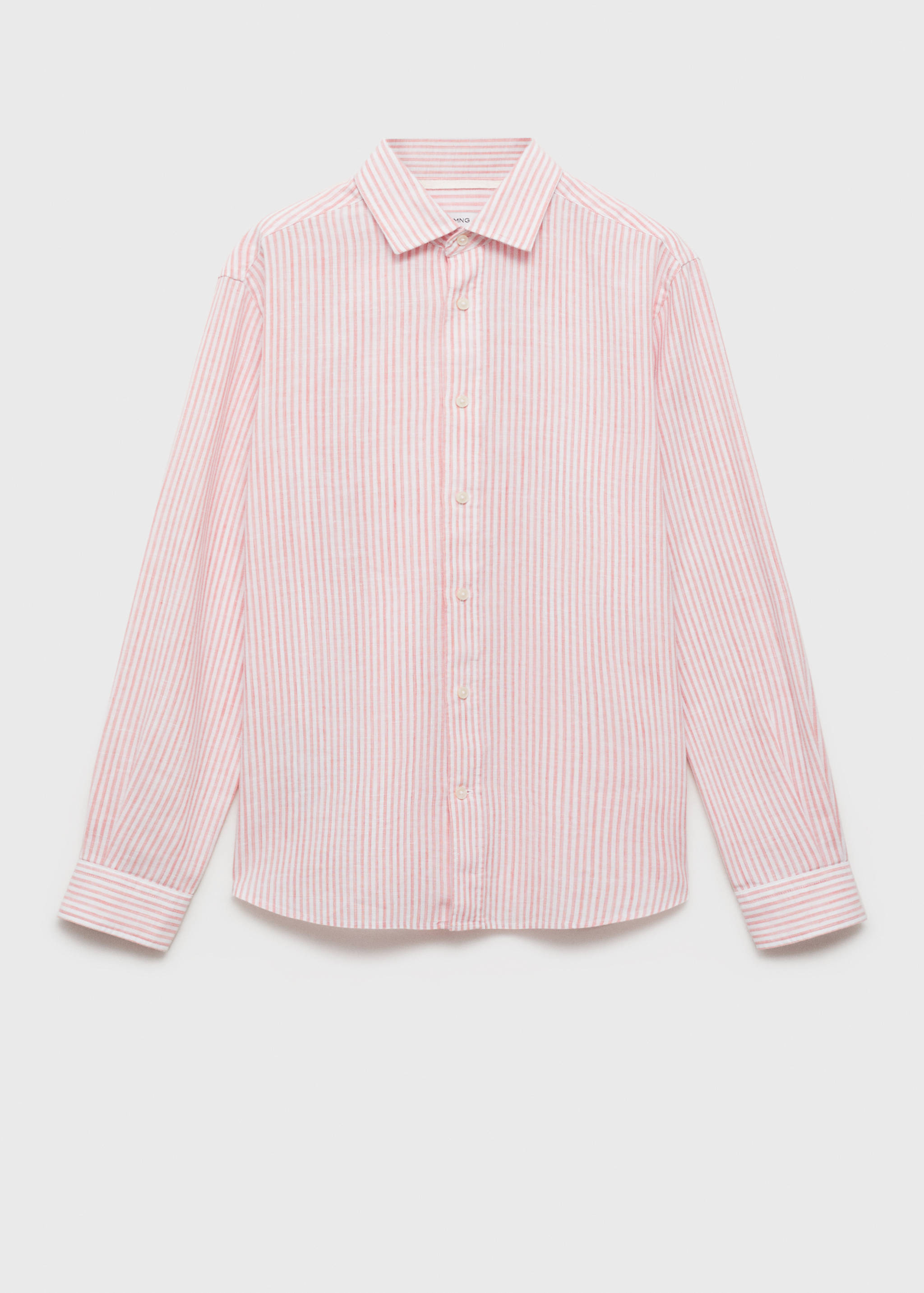 Regular fit striped linen shirt - Article without model
