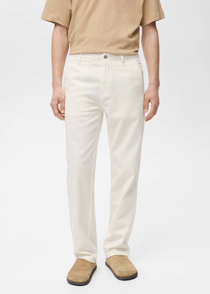 Lyocell regular-fit jeans — Off White