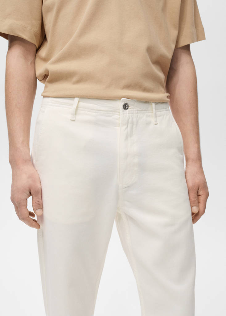Lyocell regular-fit jeans — Off White