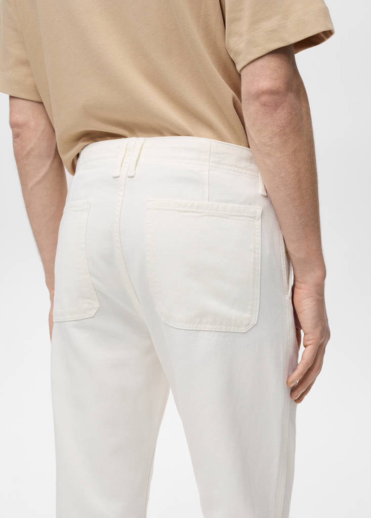 Lyocell regular-fit jeans — Off White