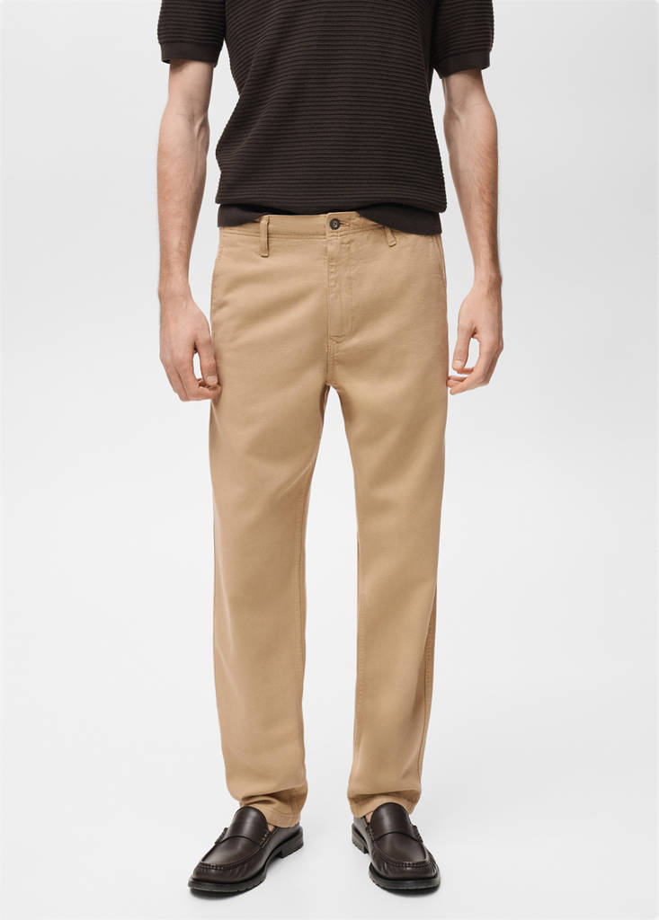 Lyocell regular-fit jeans — Beige