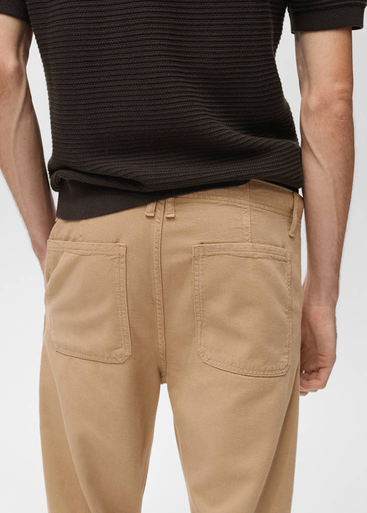 Lyocell regular-fit jeans — Beige
