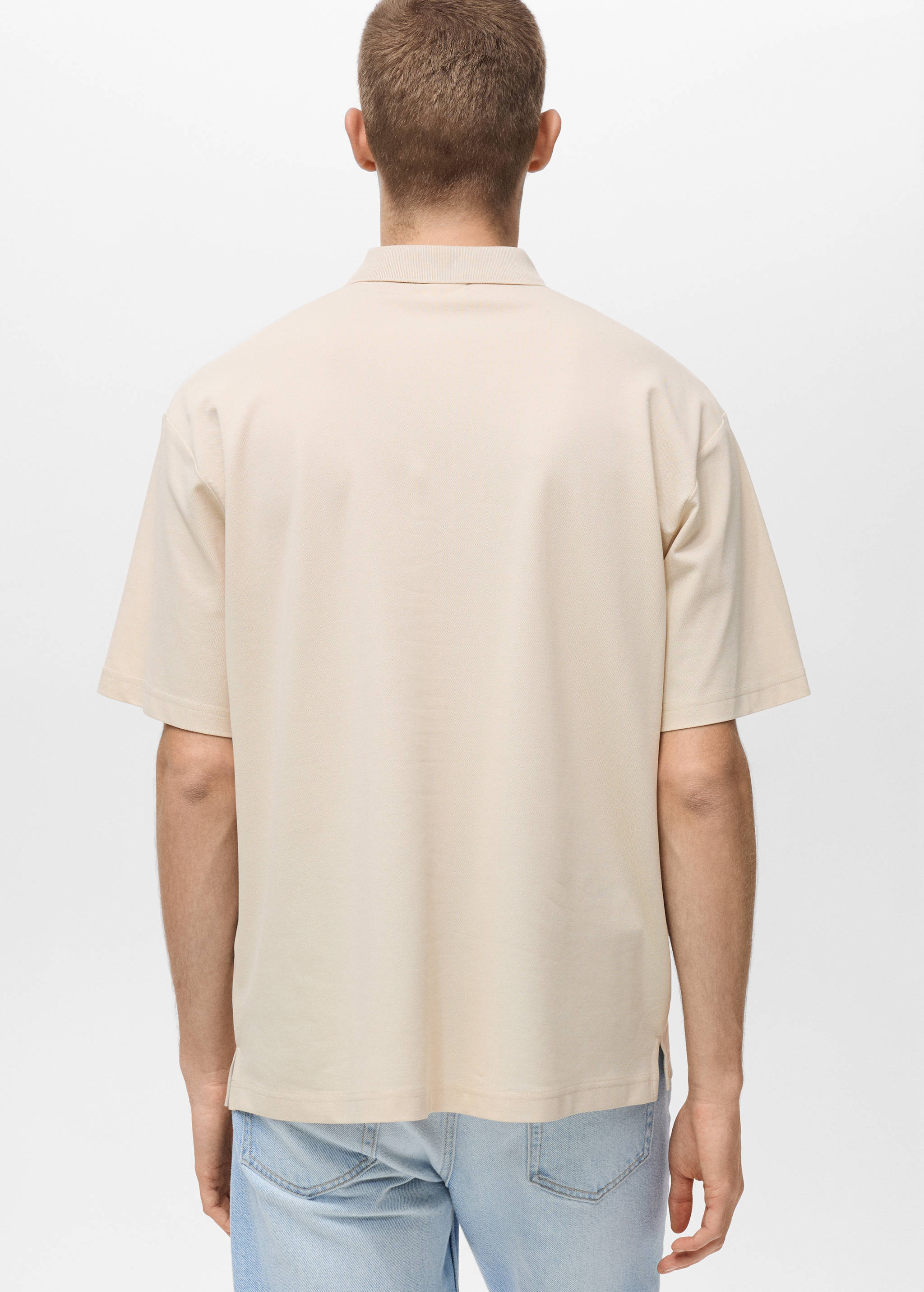 Relaxed-fit cotton piqué polo shirt - Reverse of the article