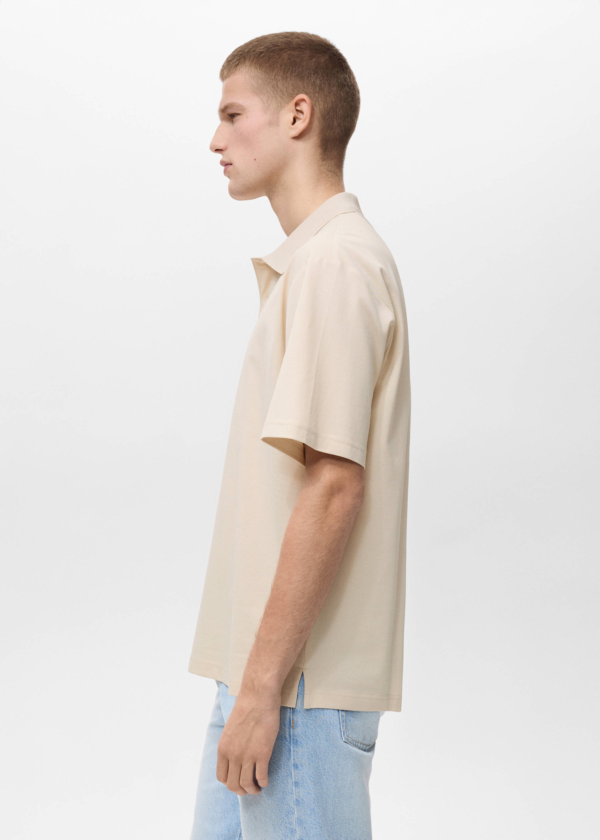 Relaxed-fit cotton piqué polo shirt - Details of the article 2