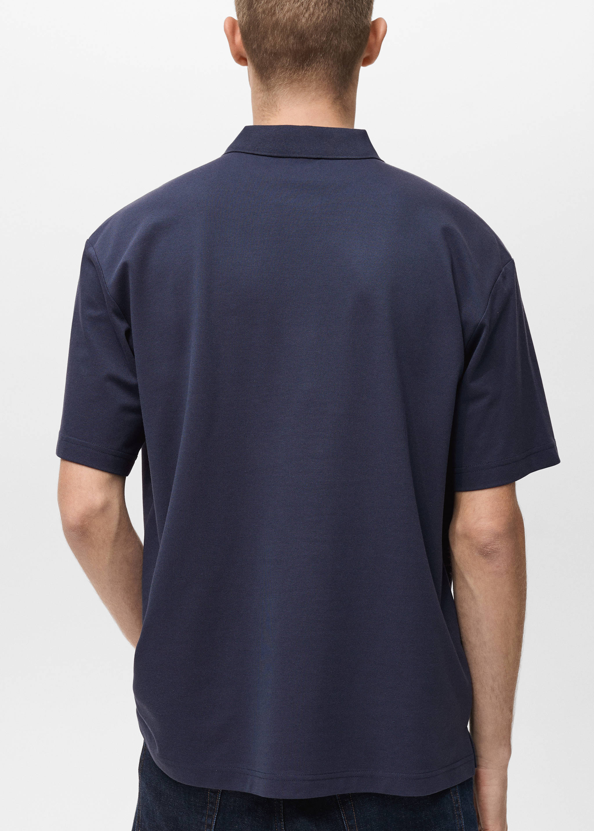 Relaxed-fit cotton piqué polo shirt - Reverse of the article