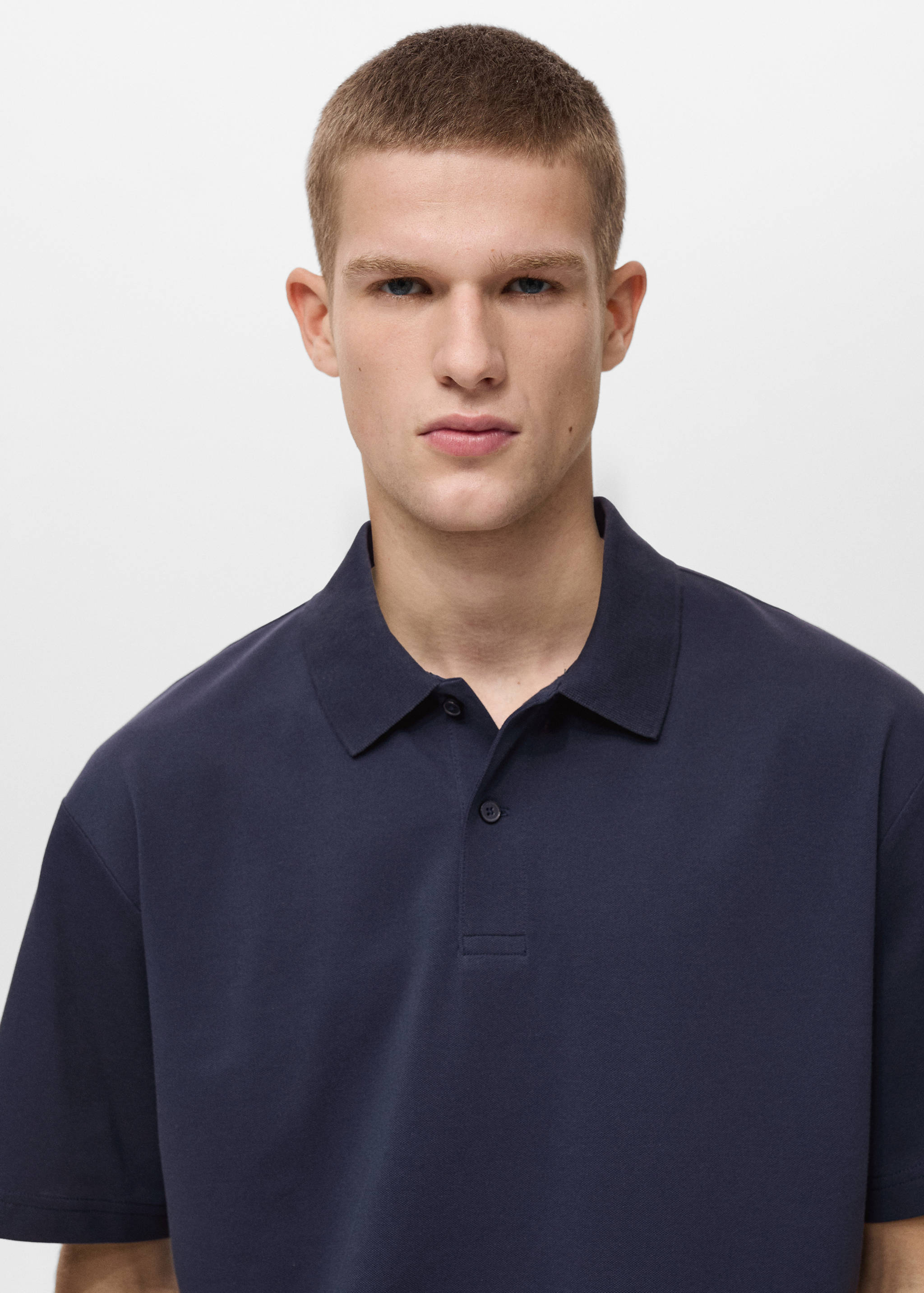Relaxed-fit cotton piqué polo shirt - Details of the article 1