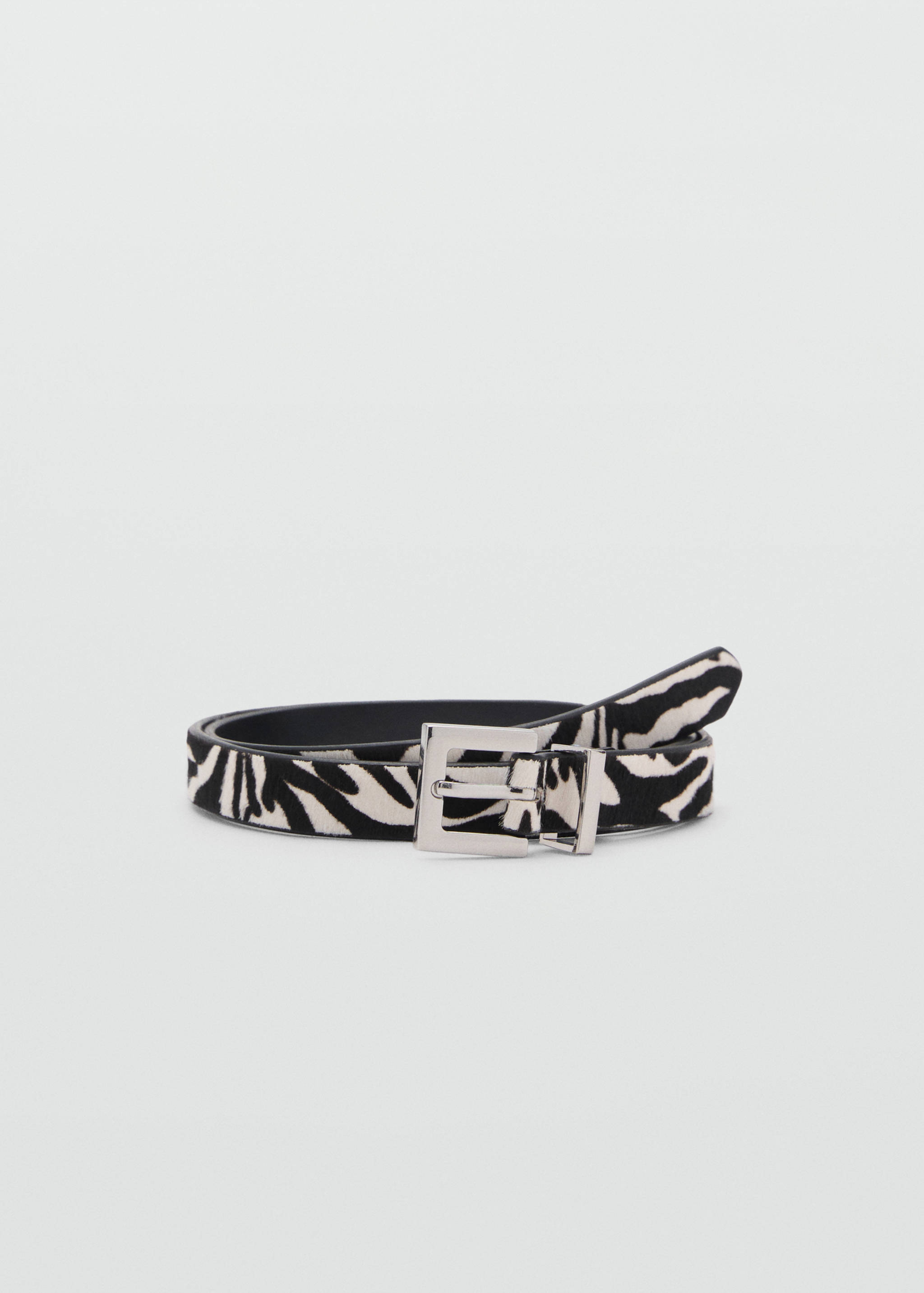 Zebra-print fur belt - Article without model