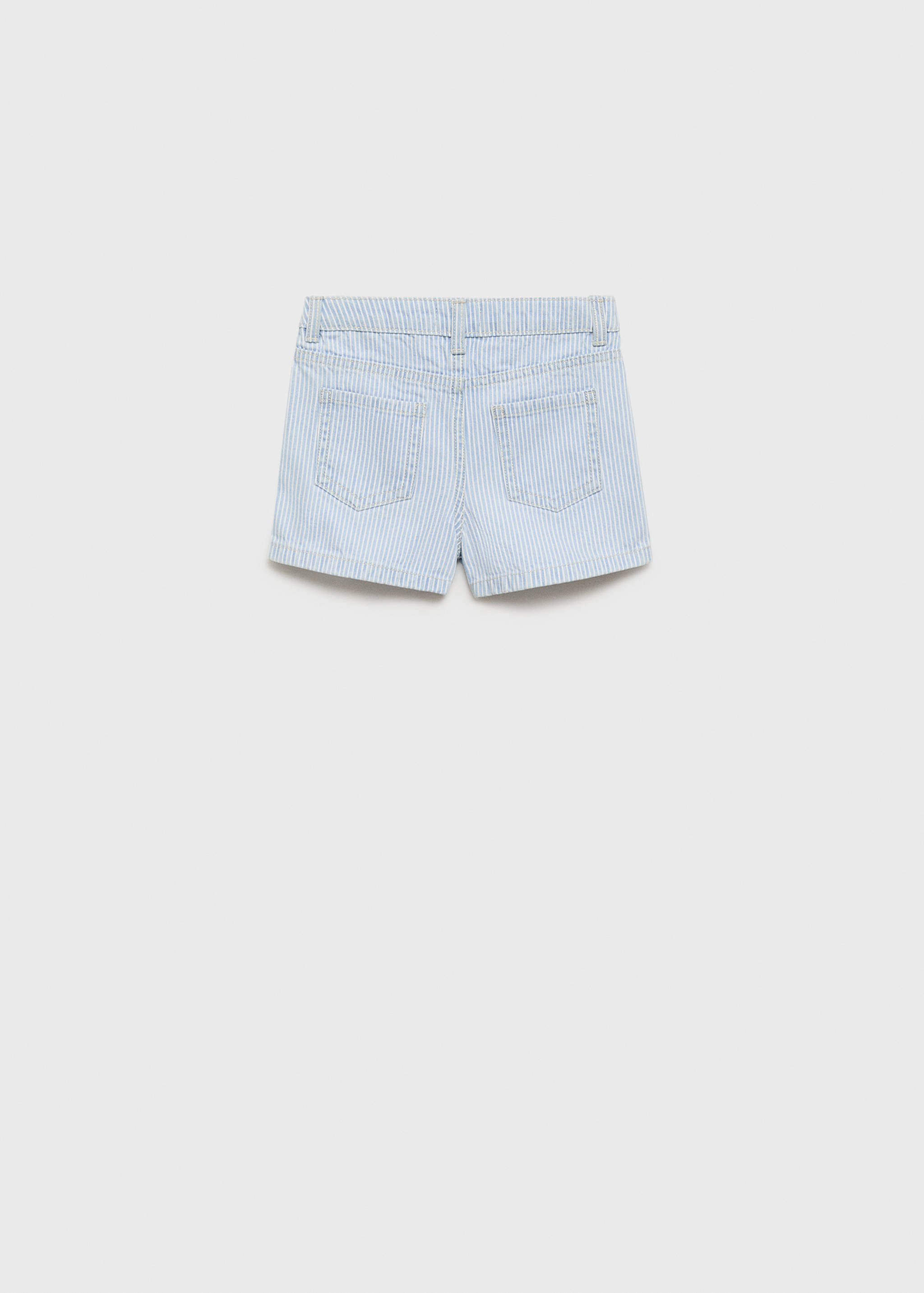 Striped denim shorts - Reverse of the article