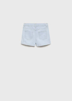 Striped denim shorts — Light Blue 4