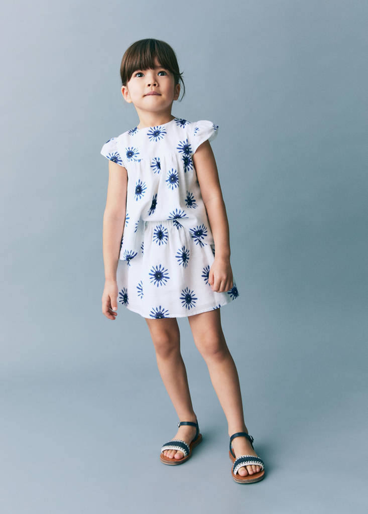 Printed skirt — White
