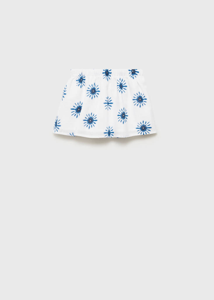 Printed skirt — White