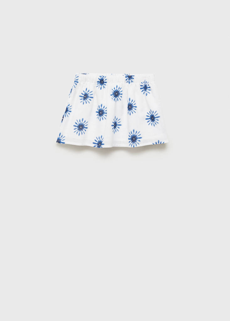 Printed skirt — White