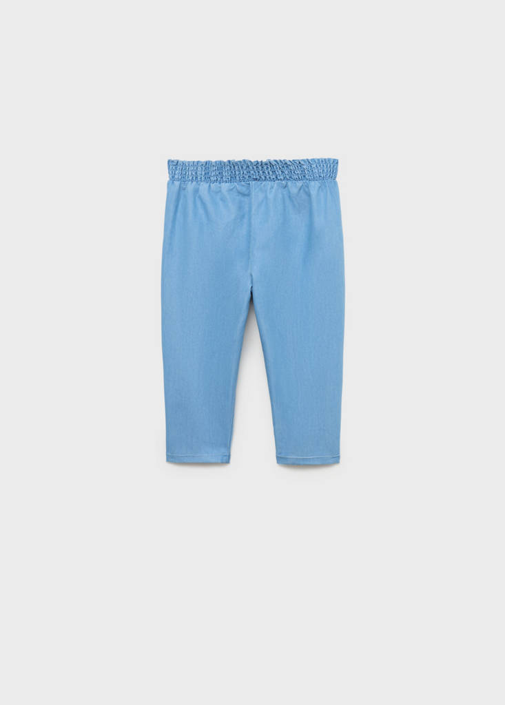 Ruched waist trousers — Medium Blue