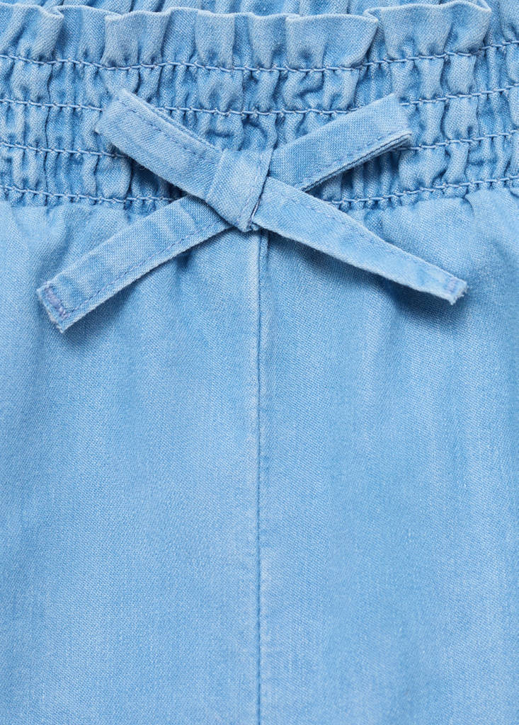 Ruched waist trousers — Medium Blue