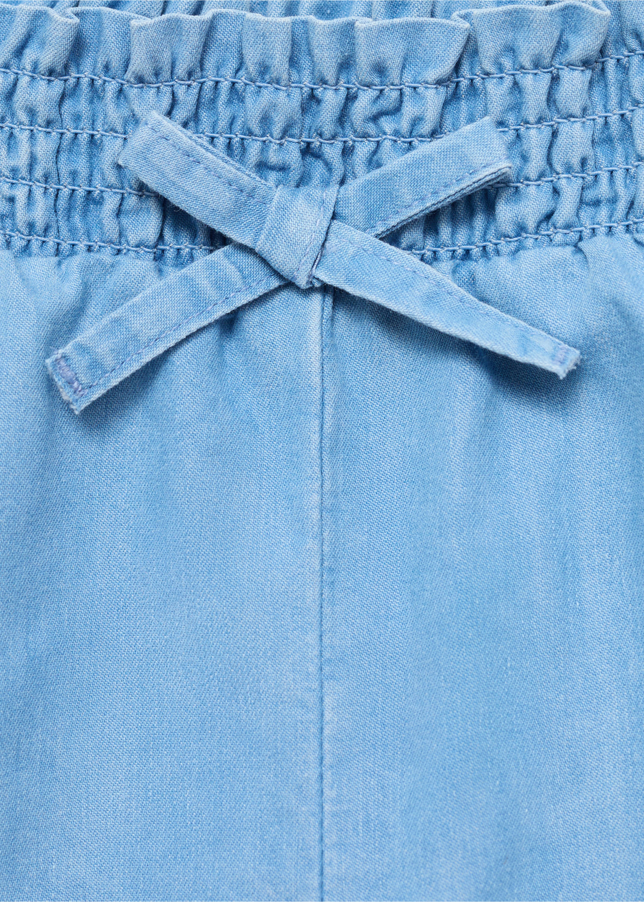 Pantalón cintura fruncida - Detalle del artículo 8, Azul medio. Ref: 87095941-00.
