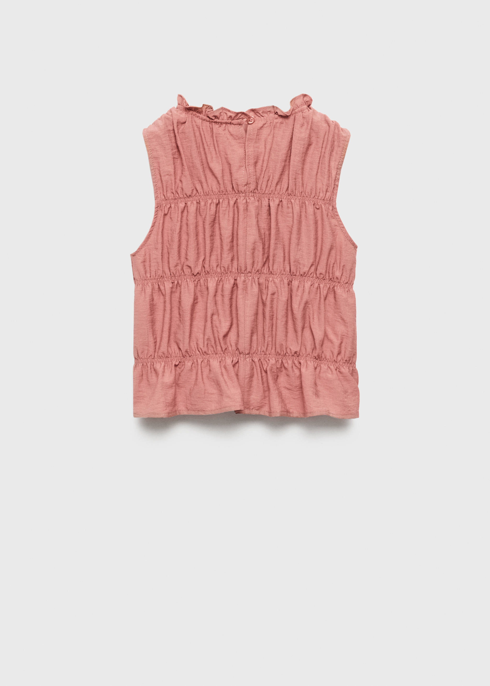 Ruched details linen-blend top - Reverse of the article