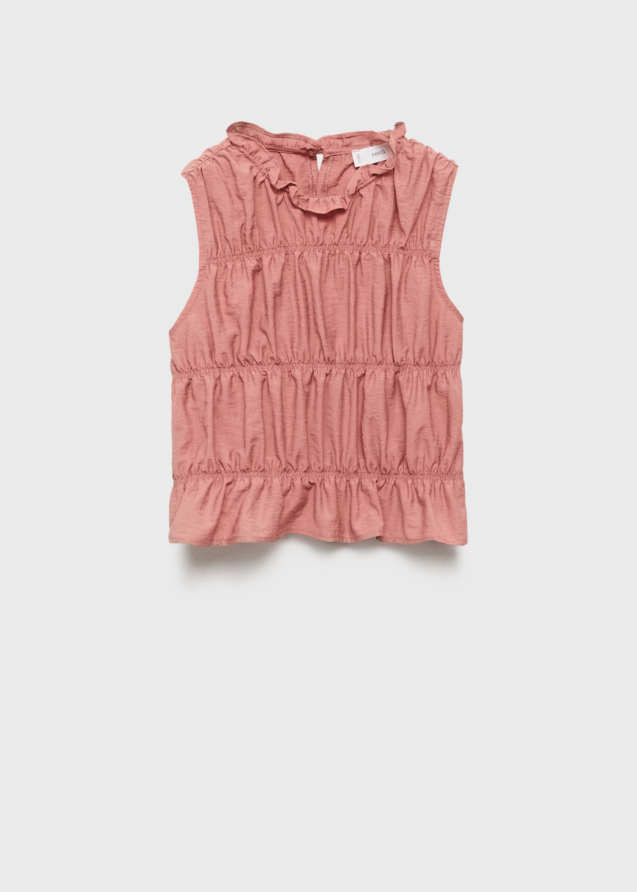 Ruched details linen-blend top - Article without model