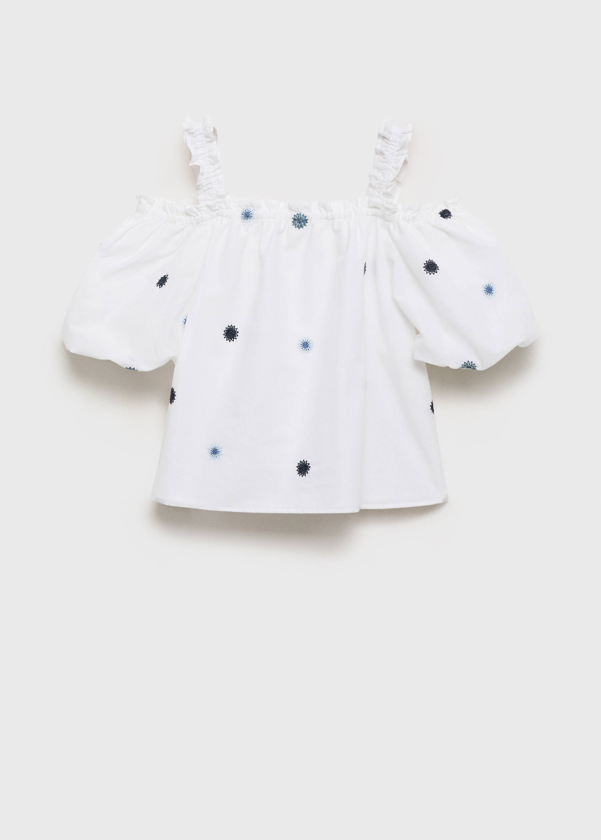 Cotton blouse with embroidered details - Article without model