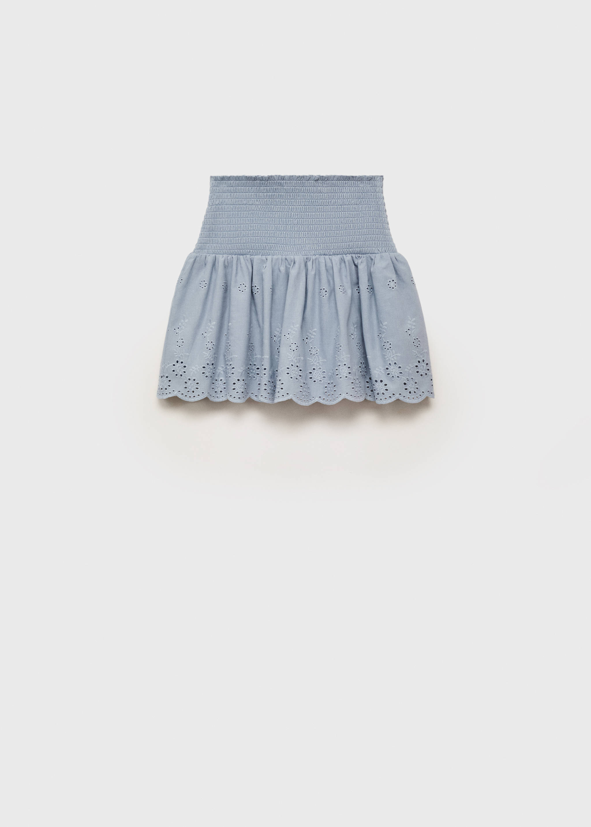 Swiss-embroidered ruffled skirt - Reverse of the article