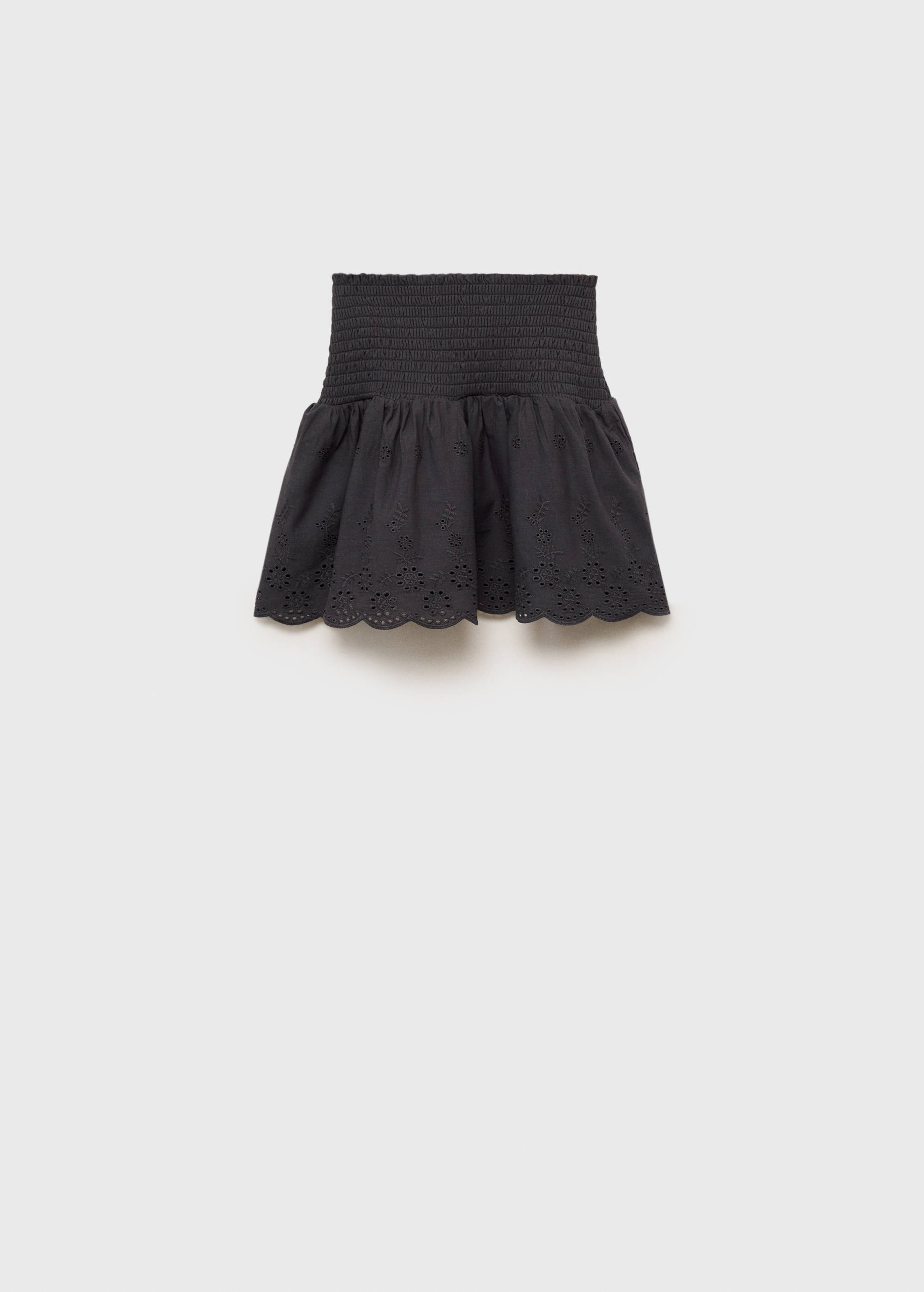 Swiss-embroidered ruffled skirt - Article without model