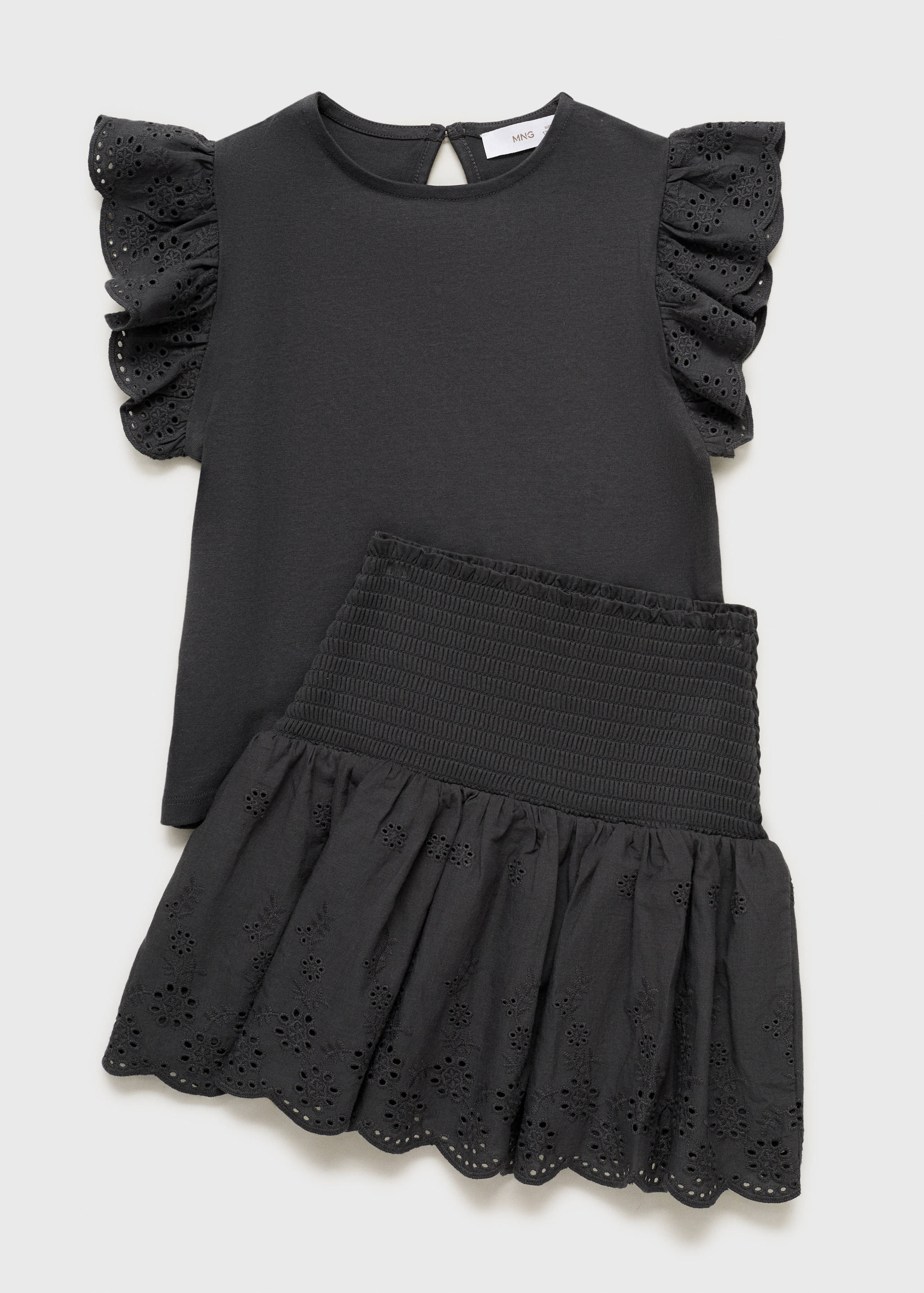 Swiss-embroidered ruffled skirt - Details of the article 8