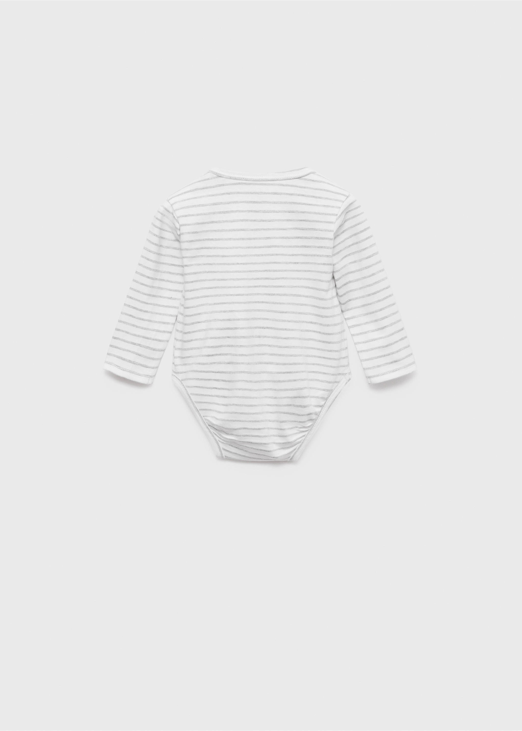 Cotton crossover bodysuit - Reverse of the article, Off White. Ref: 87095946-00.