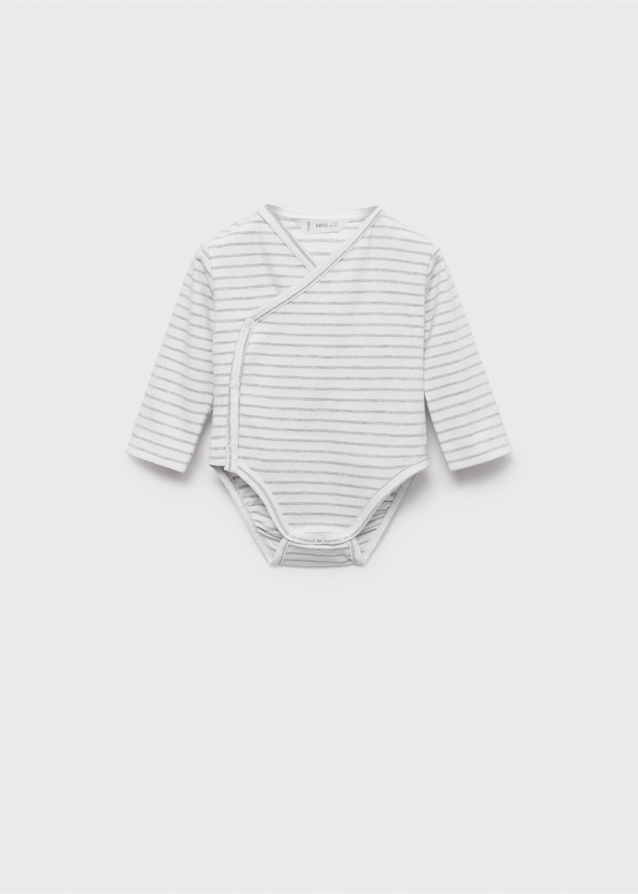 Cotton crossover bodysuit - Article without model, Off White. Ref: 87095946-00.