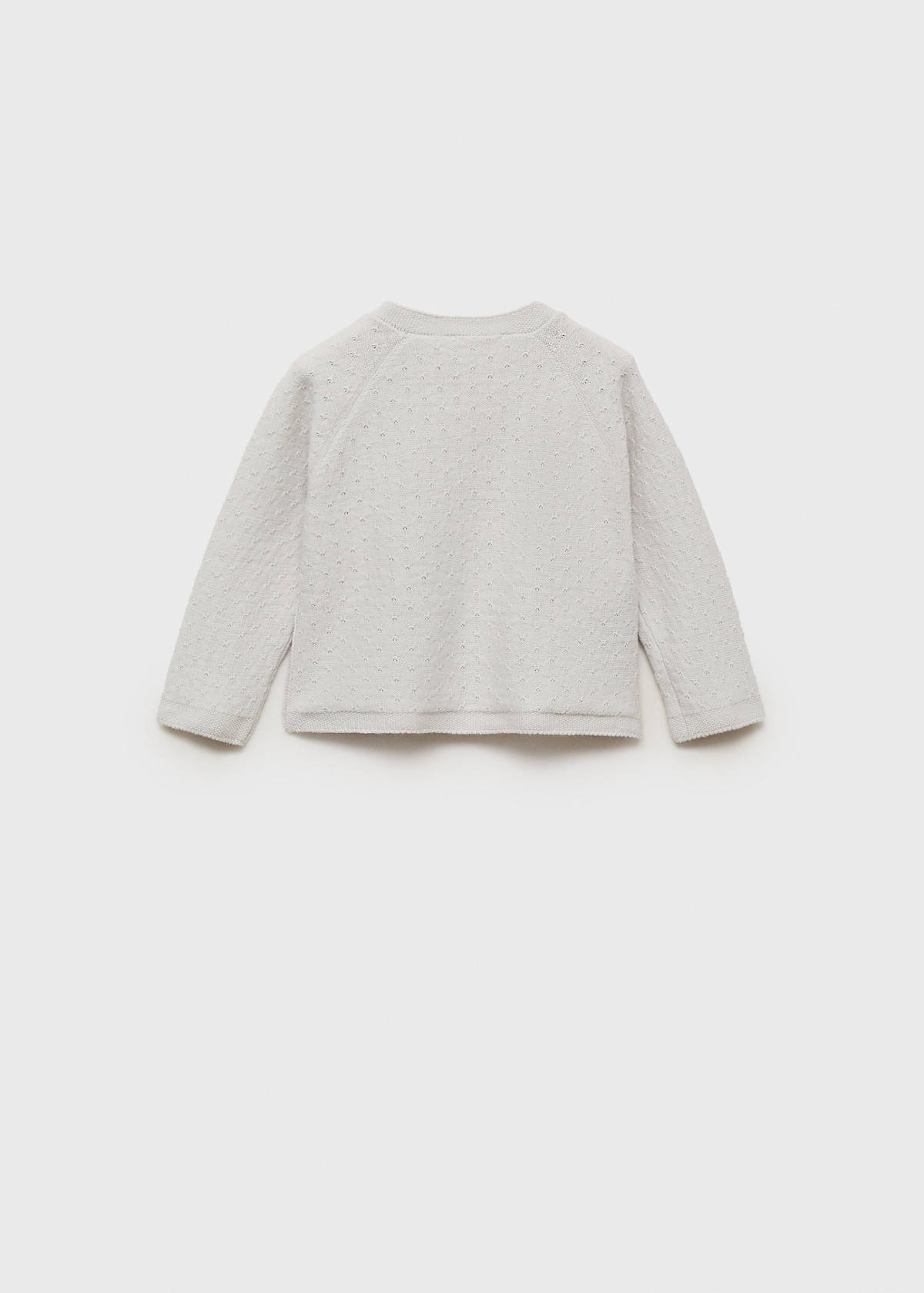 Knit embroidered sweater — Light Heather Grey